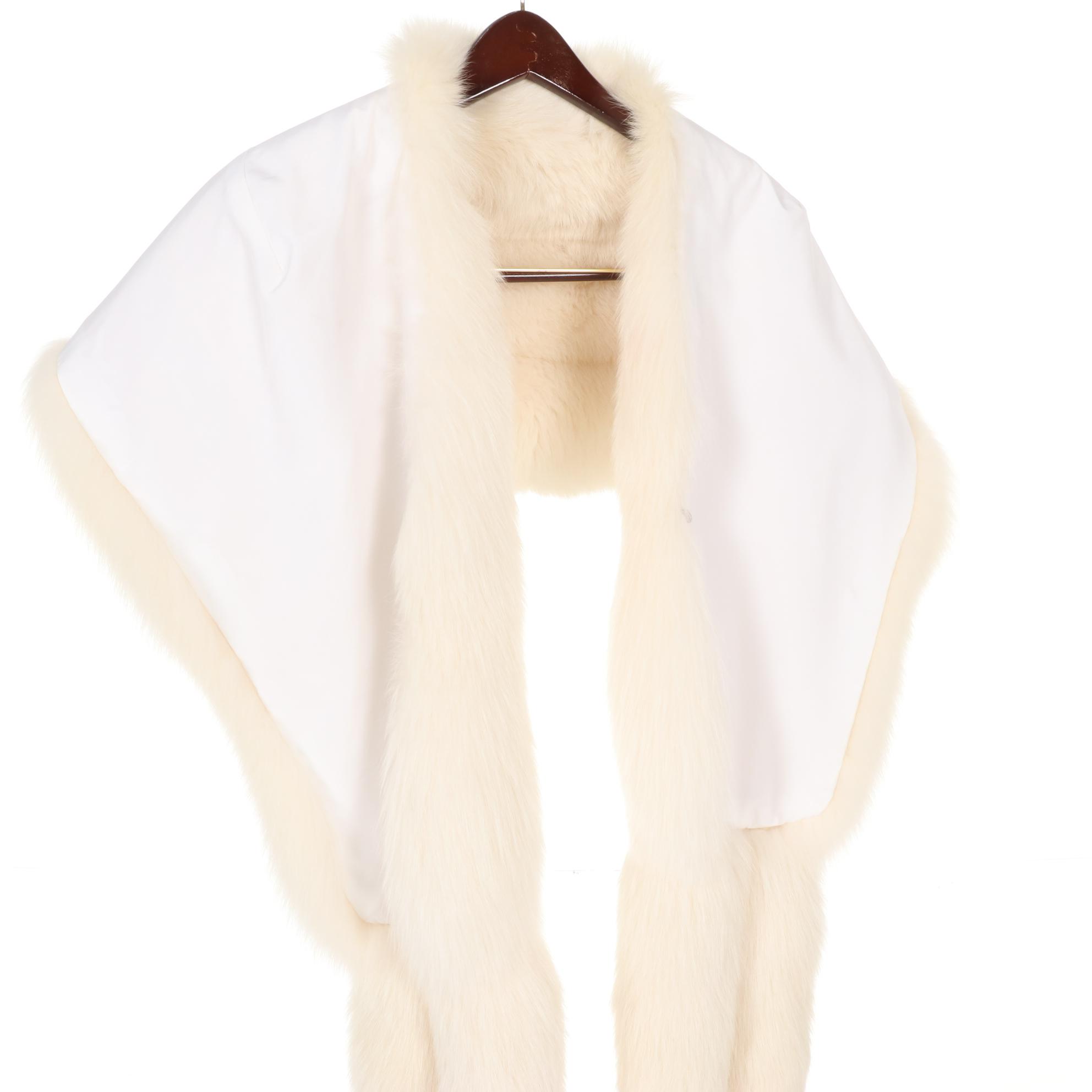 Saga Blue Fox Fur Stole with Tails