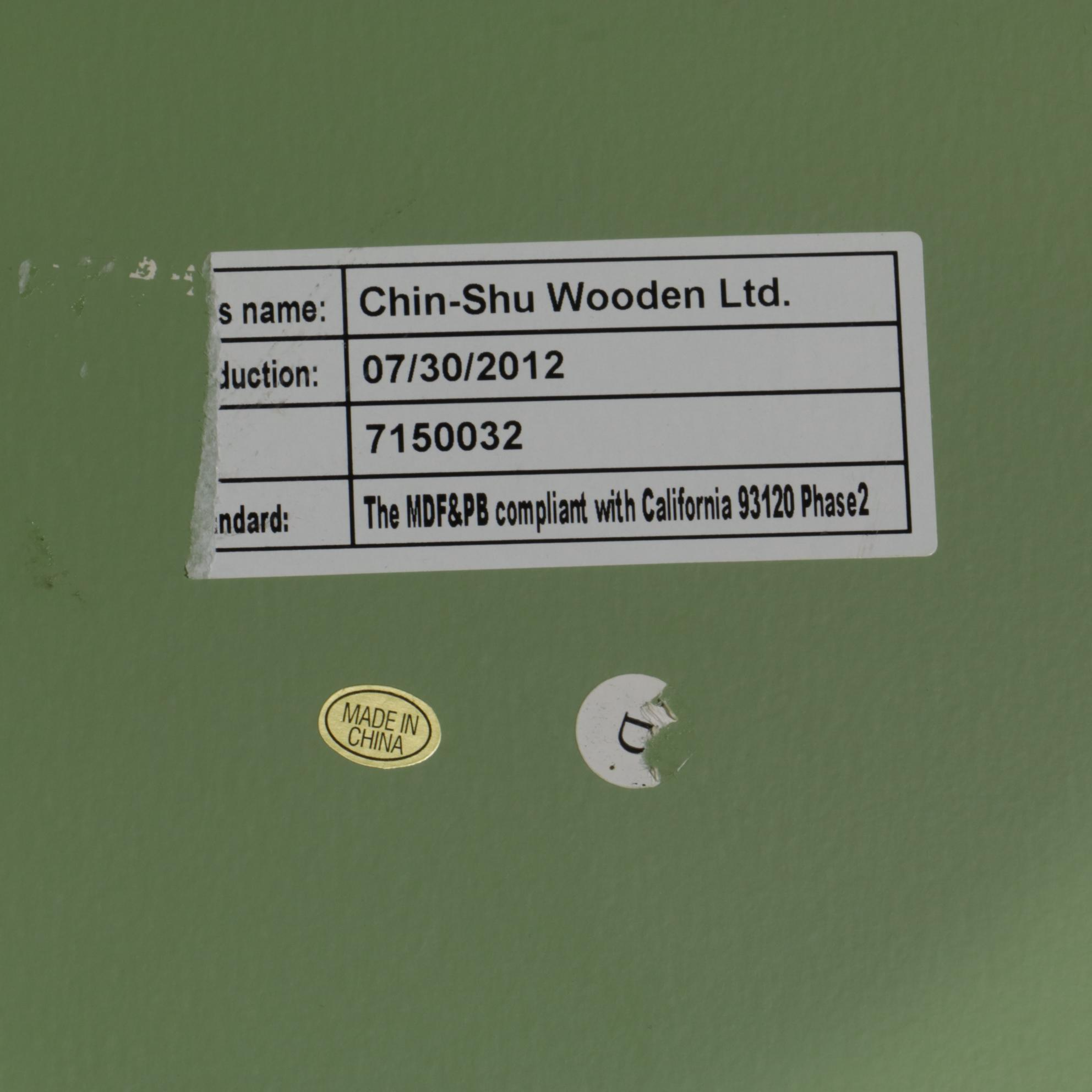 Pottery Barn Green Finished Flat File Cabinet and Gift-Wrap Hutch, 21st Century