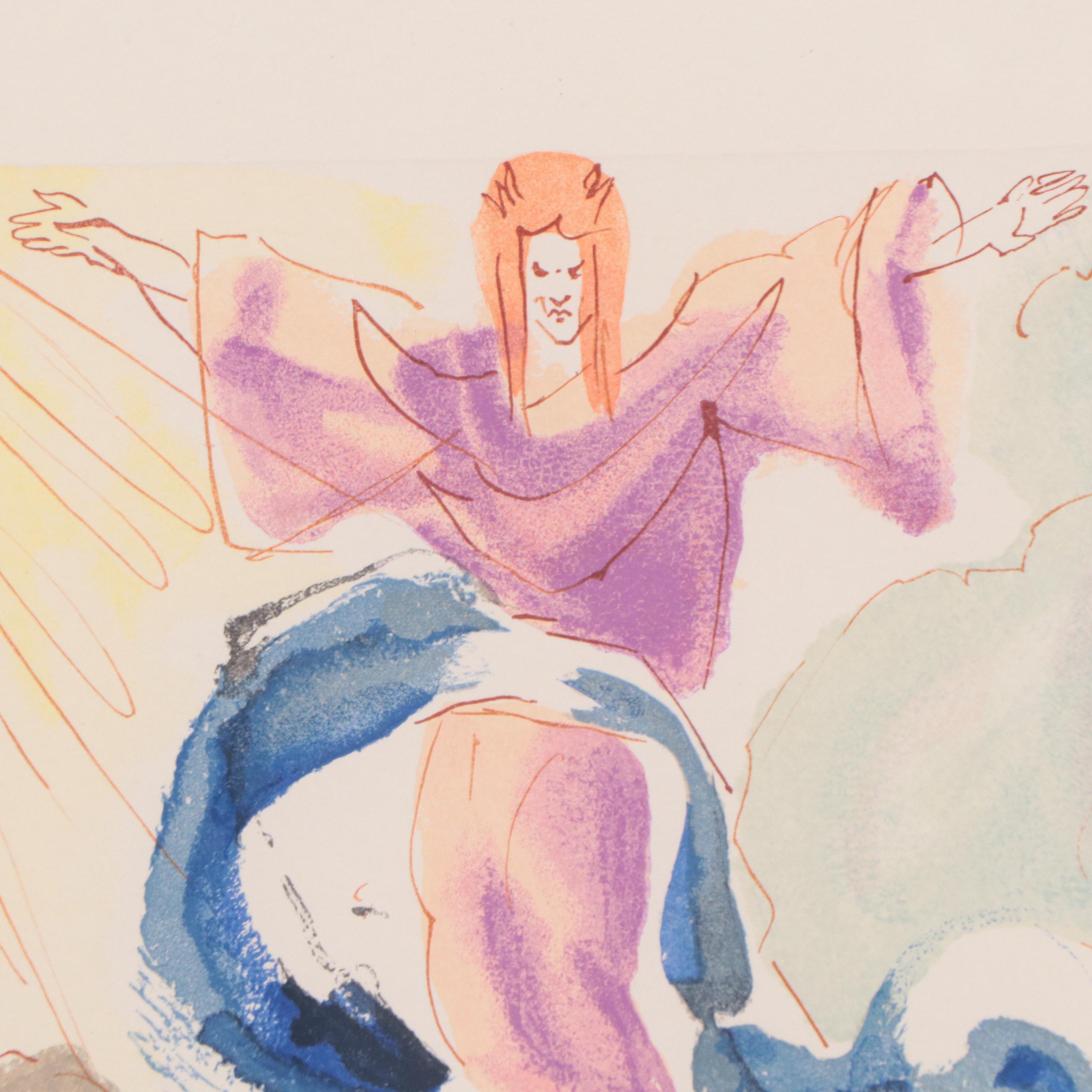 Salvador Dalí Wood Engraving "Le Premier Ciel"