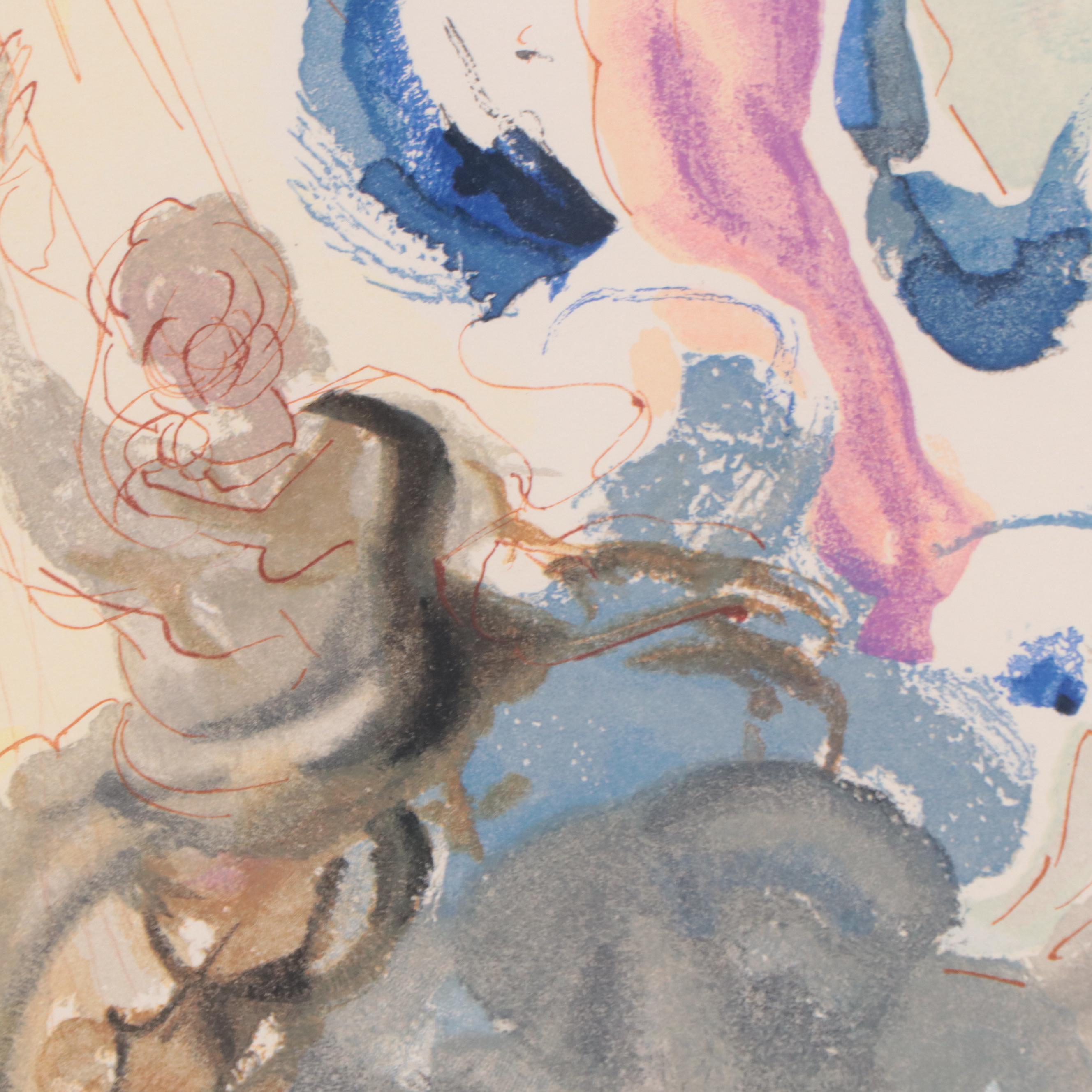 Salvador Dalí Wood Engraving "Le Premier Ciel"