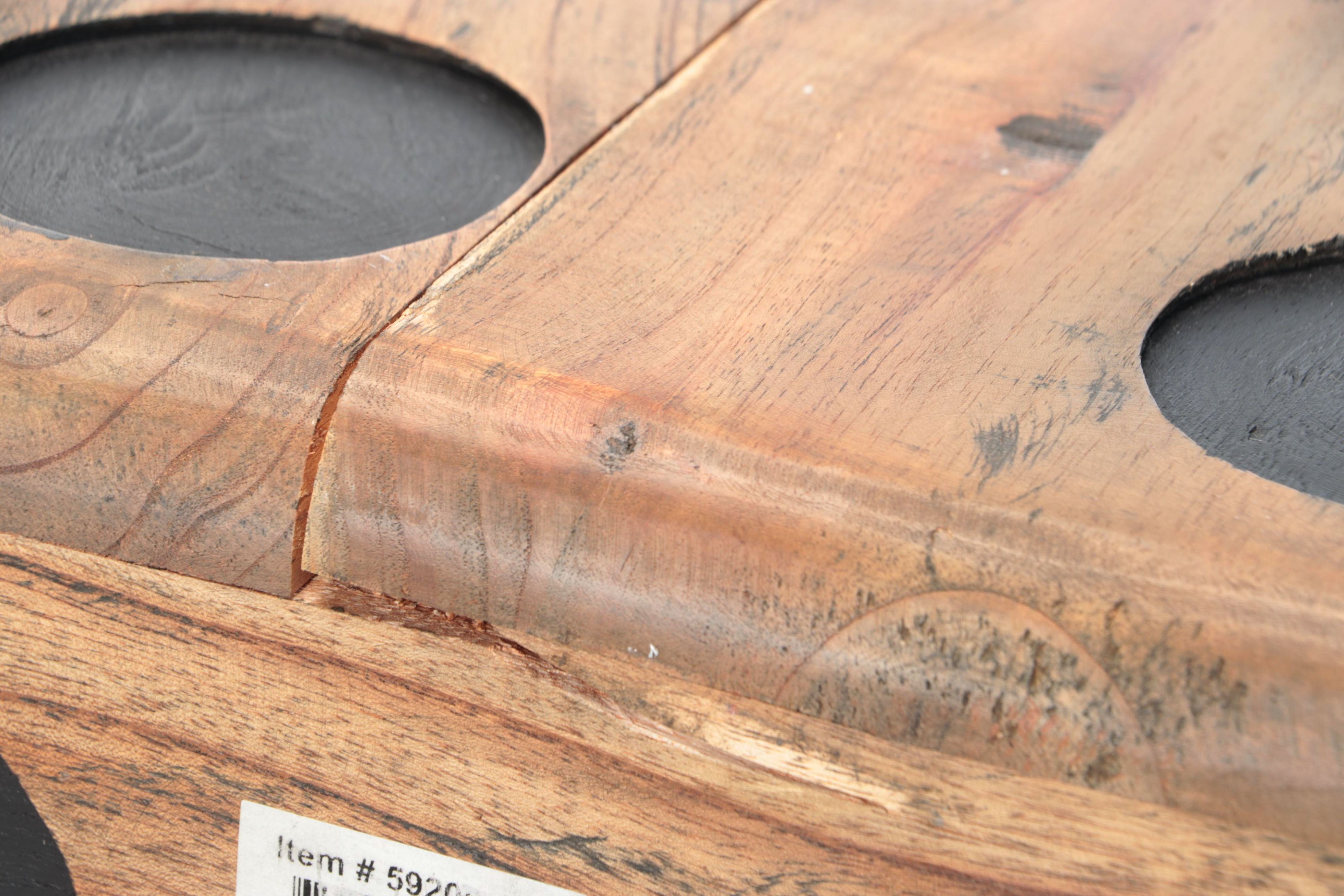 Wooden Dice Form Side Table