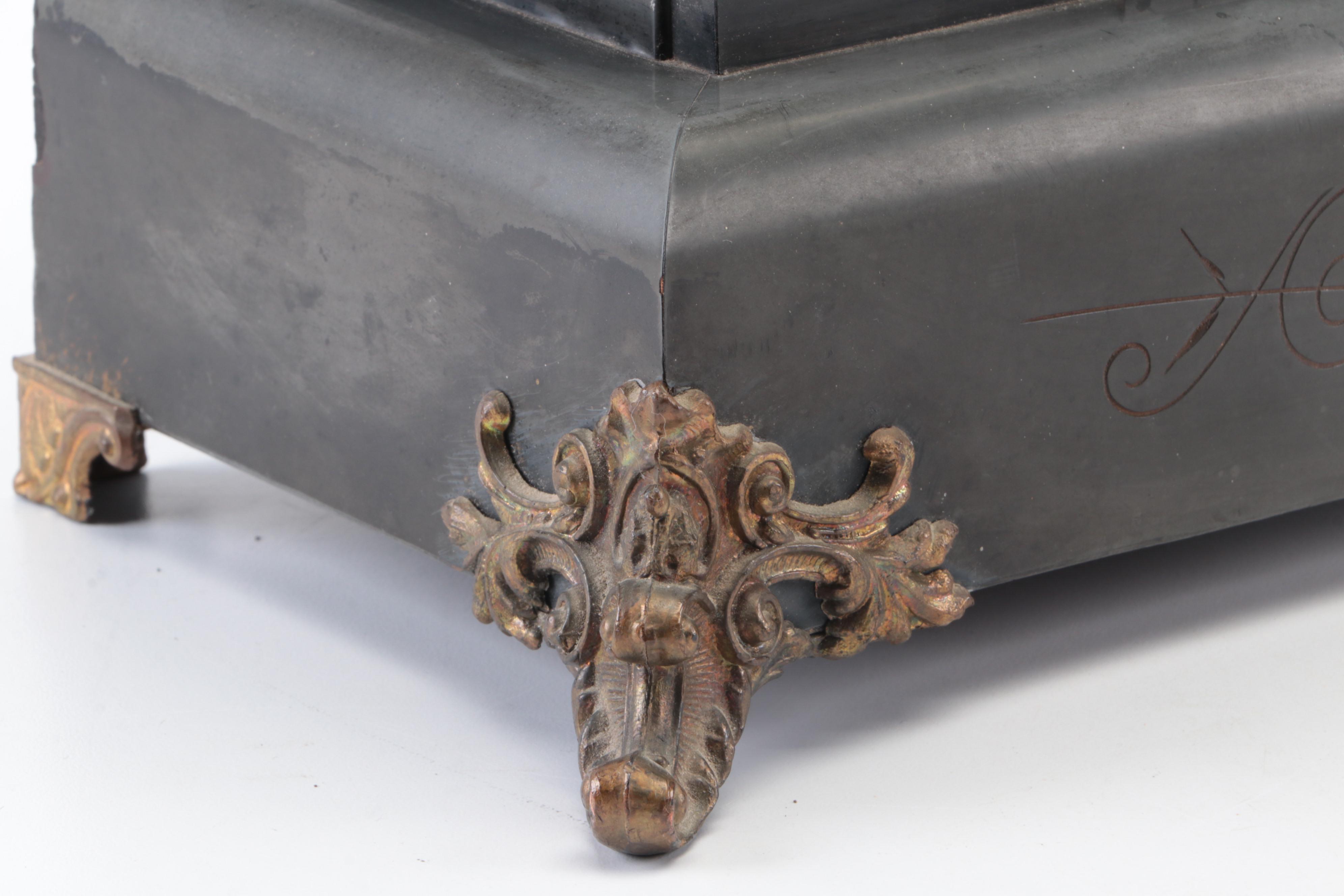 Seth Thomas Adamantine Mantel Clock, Late 19th/ Early 20th Century