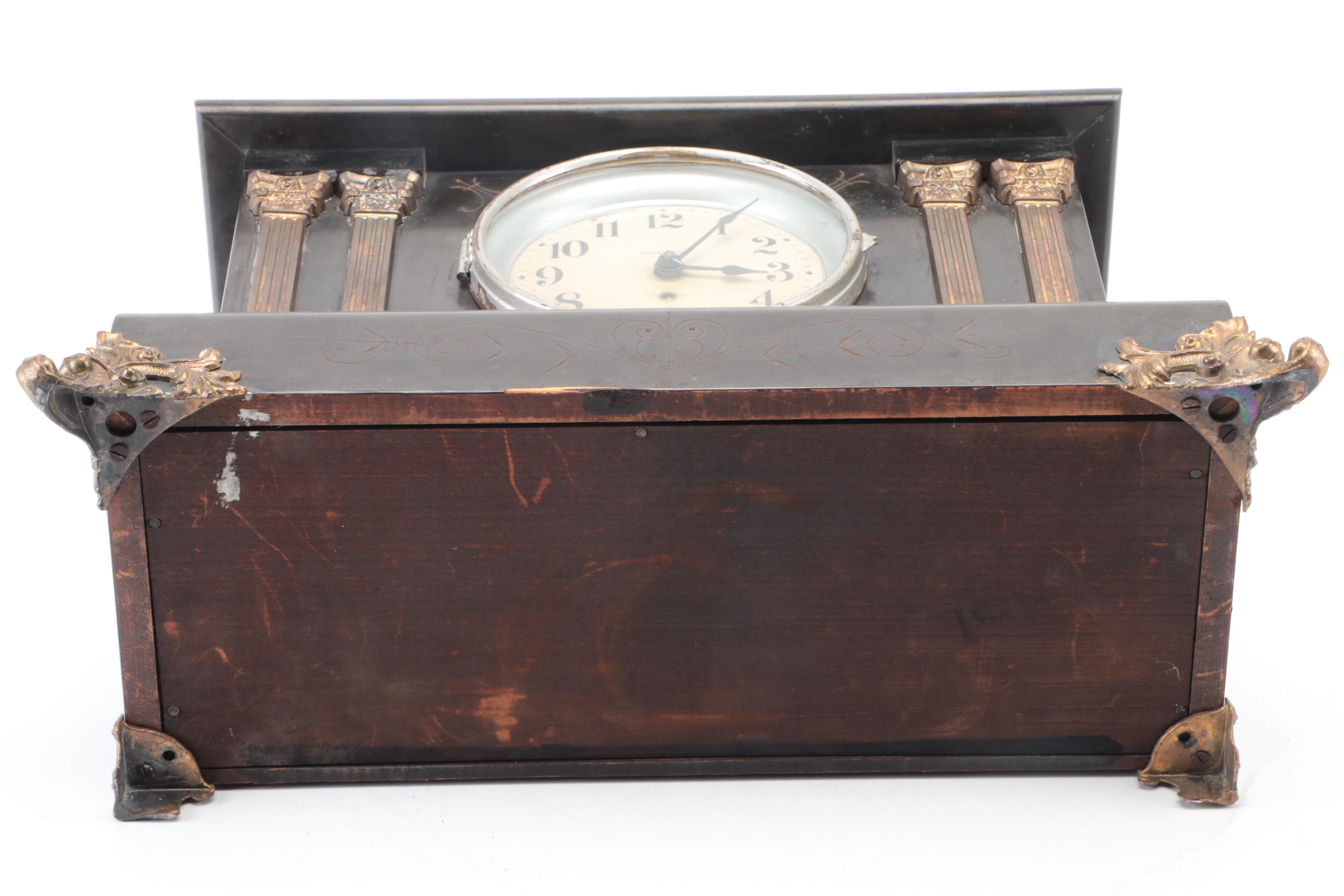 Seth Thomas Adamantine Mantel Clock, Late 19th/ Early 20th Century