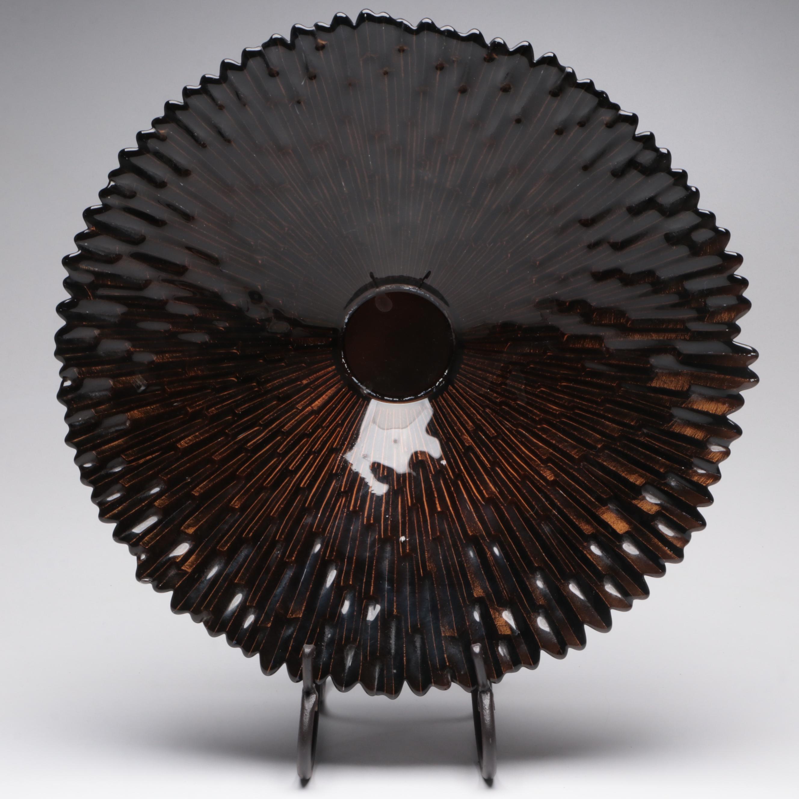 Contemporary Textured Art Glass Bowl EBTH