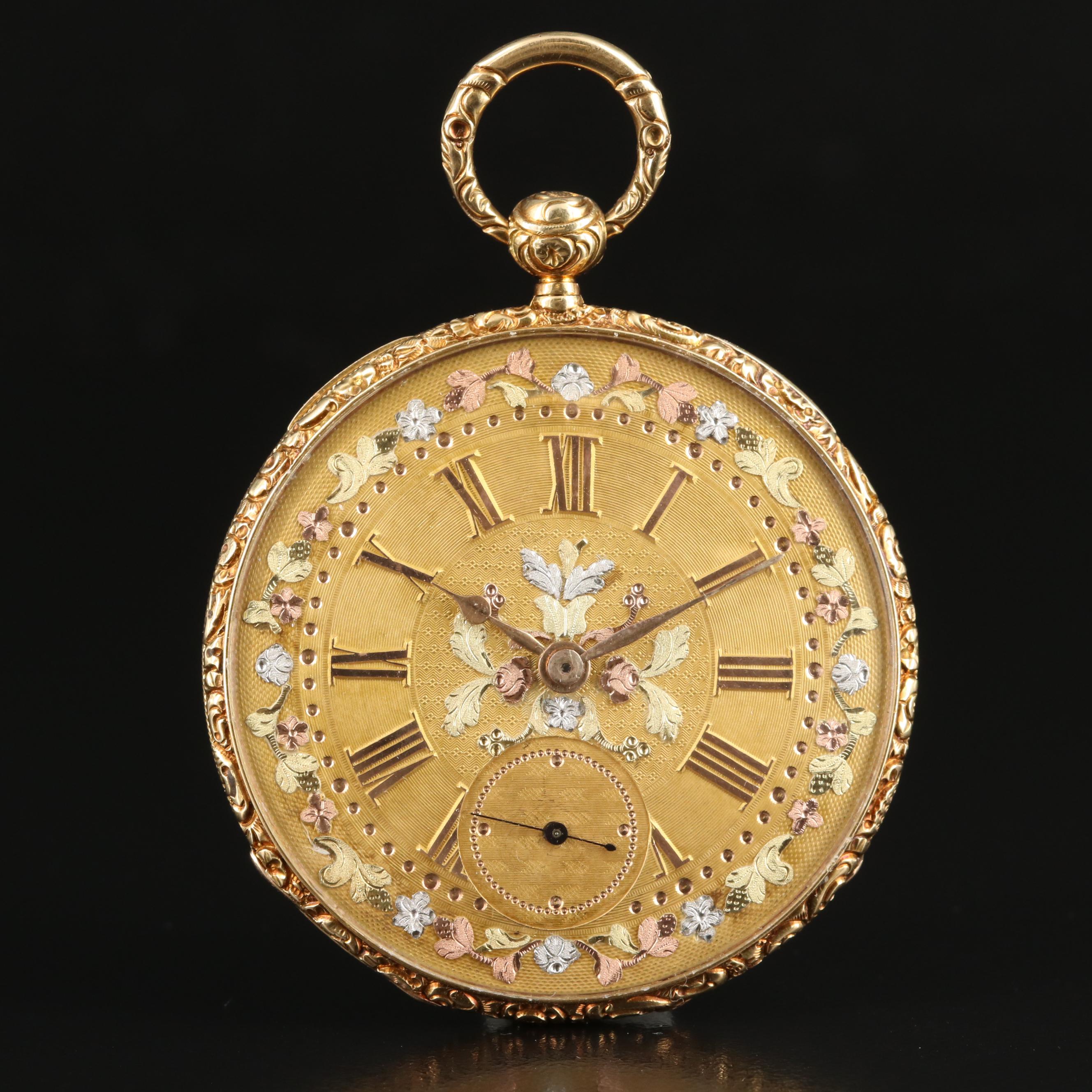 Antique 18K European Pocket Watch