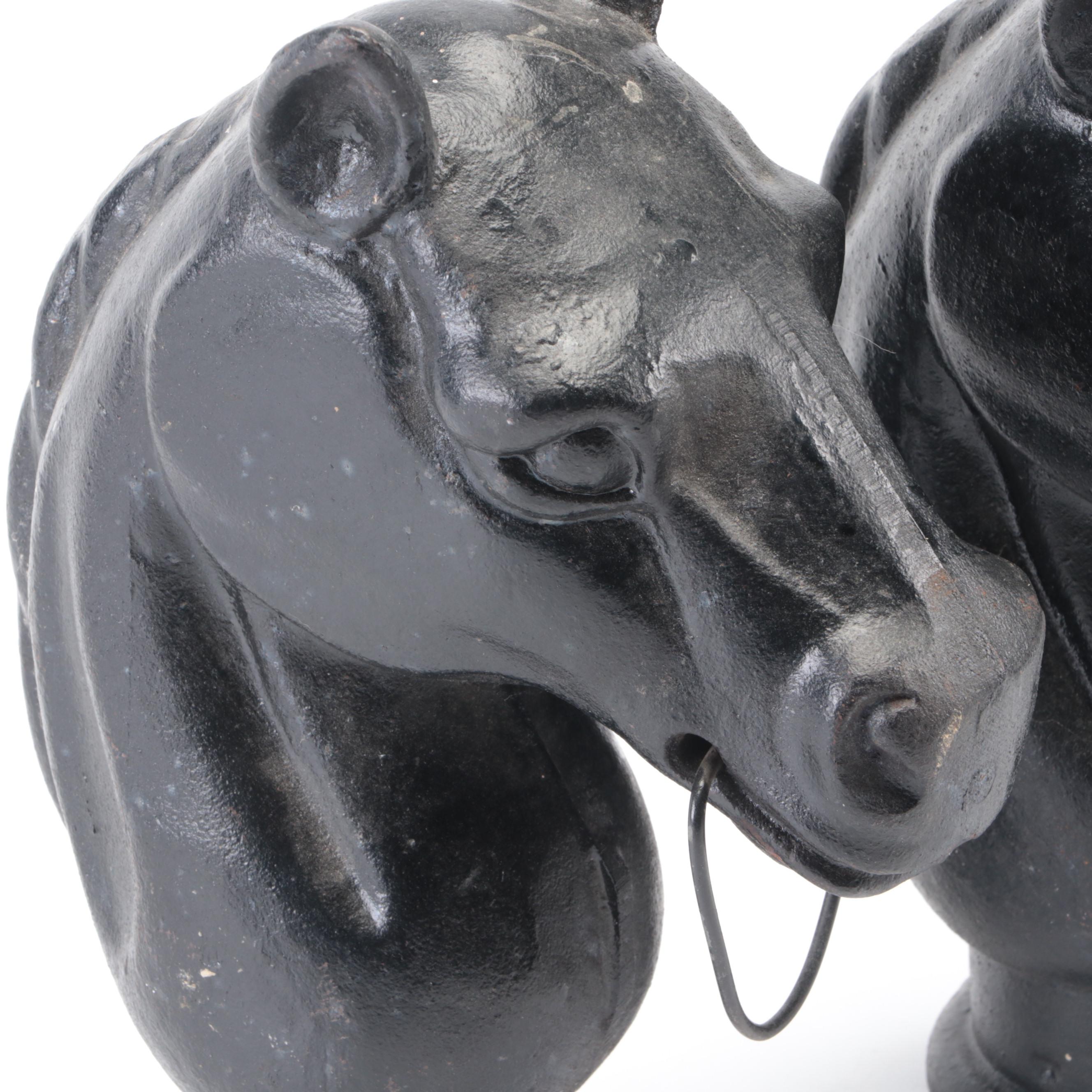 Cast Iron Horse Head Hitching Post Toppers