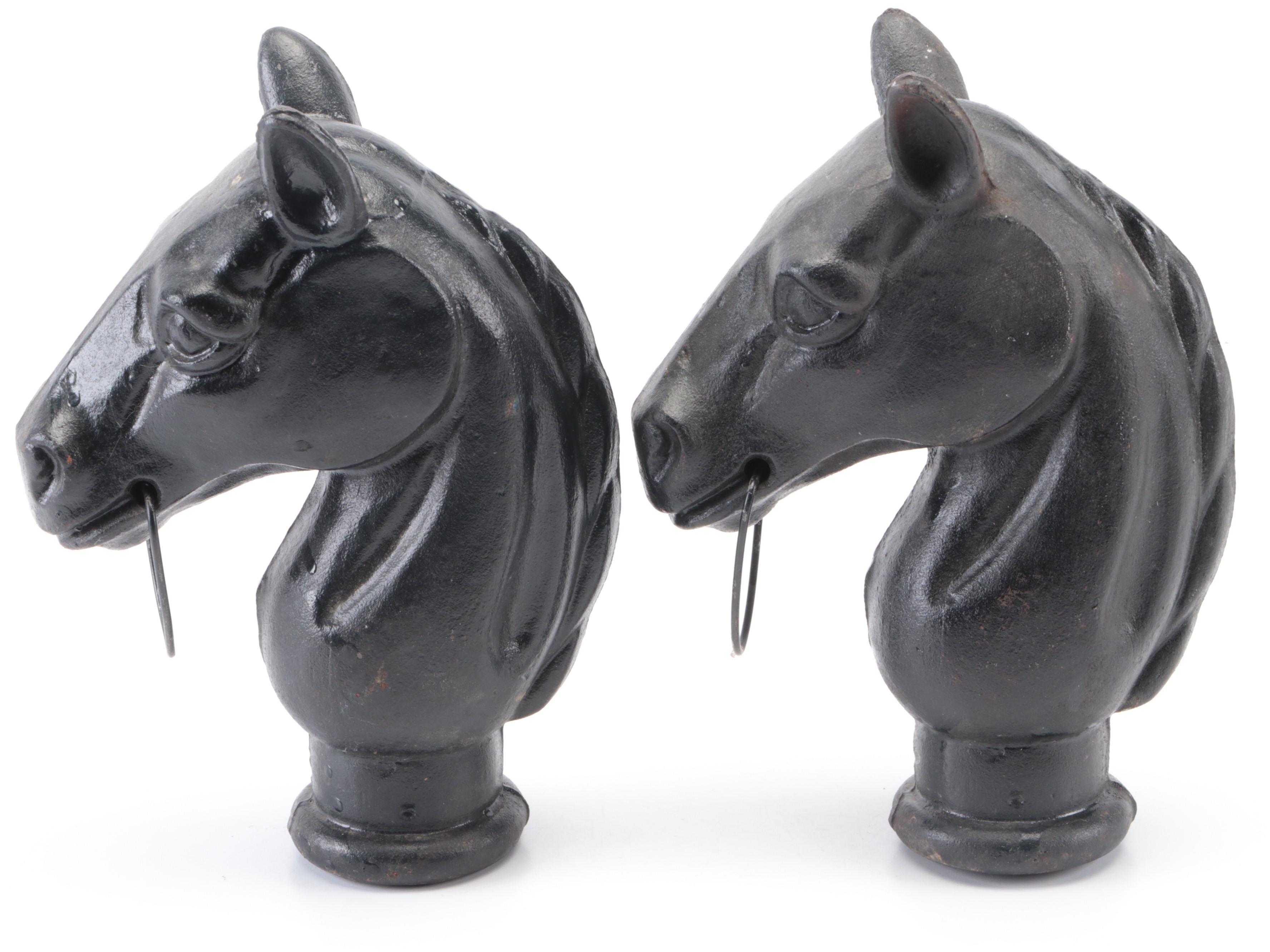 Cast Iron Horse Head Hitching Post Toppers