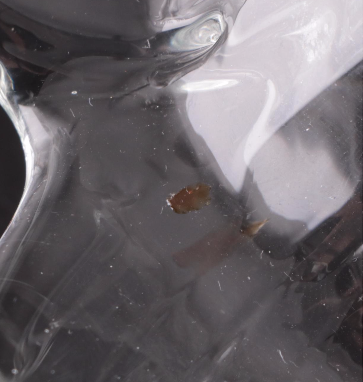 Art Glass Lily-Form Vase with Lobed-Form Modern Glass Bowl