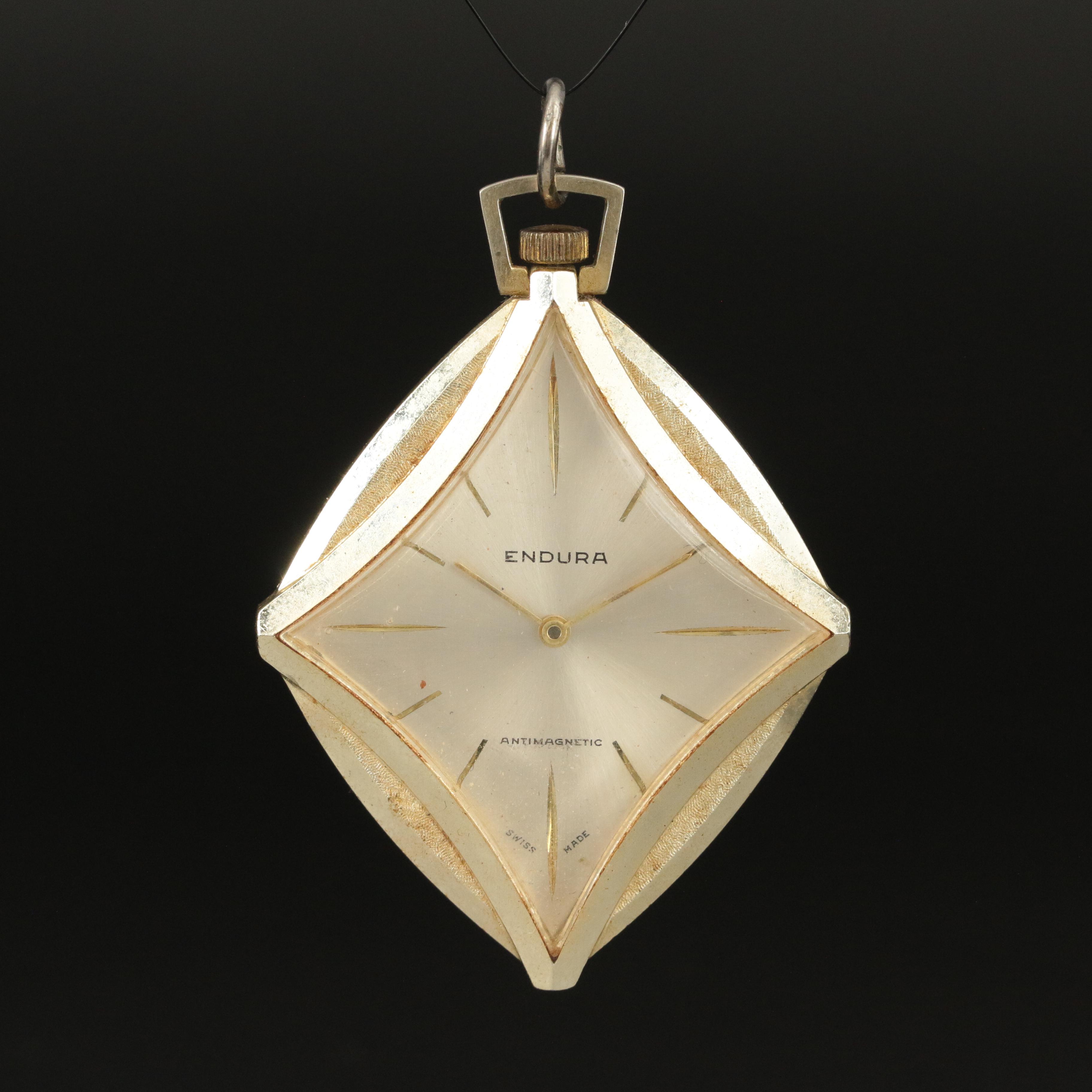 Endura Swiss-Made Vintage Pendant Watch