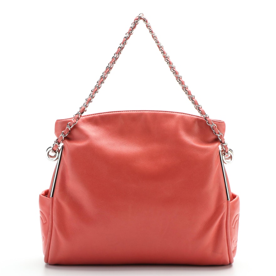 Chanel Ultimate Soft Hobo Bag in Pink Lambskin with Interwoven Chain Link  Straps