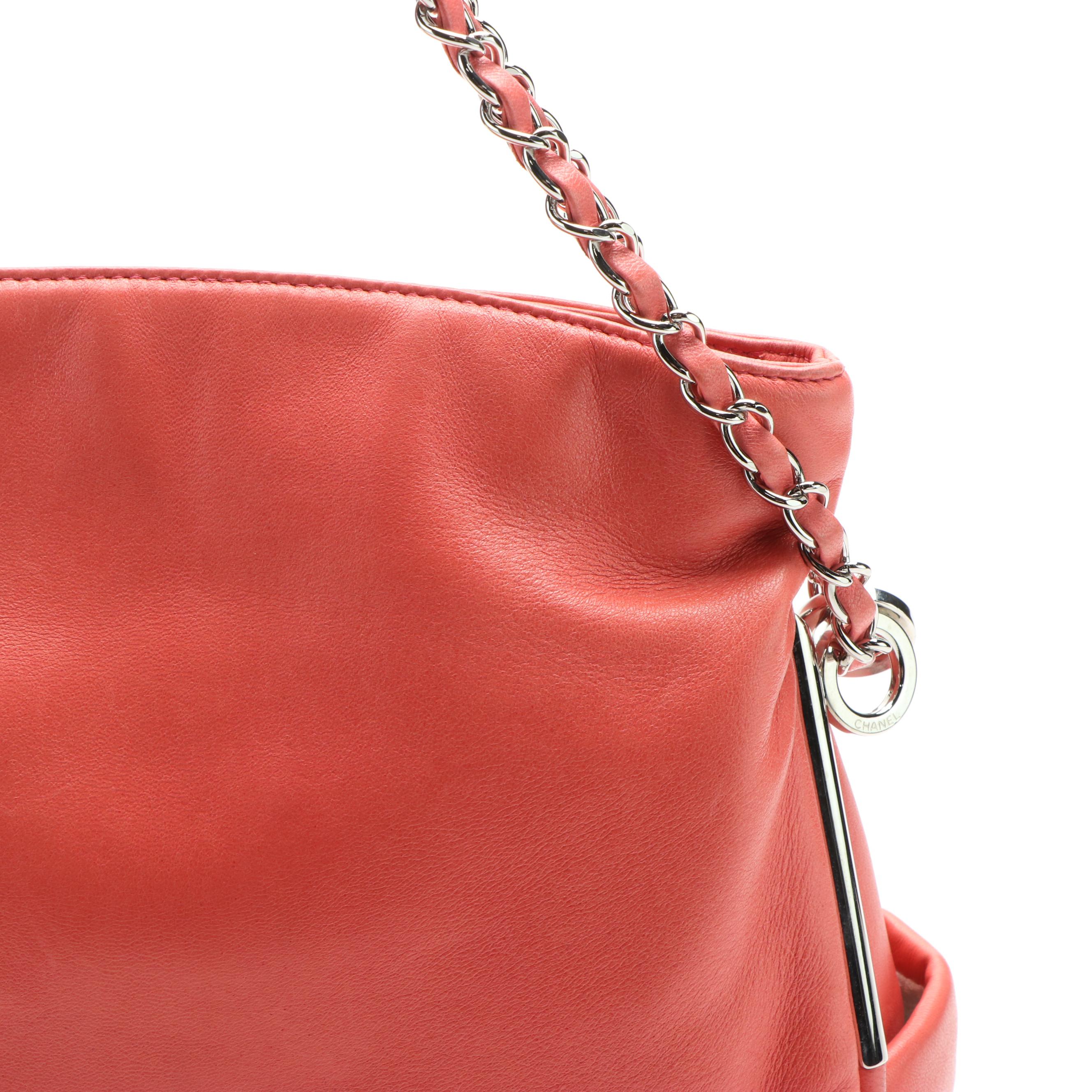 Chanel Ultimate Soft Hobo Bag in Pink Lambskin with Interwoven Chain Link Straps