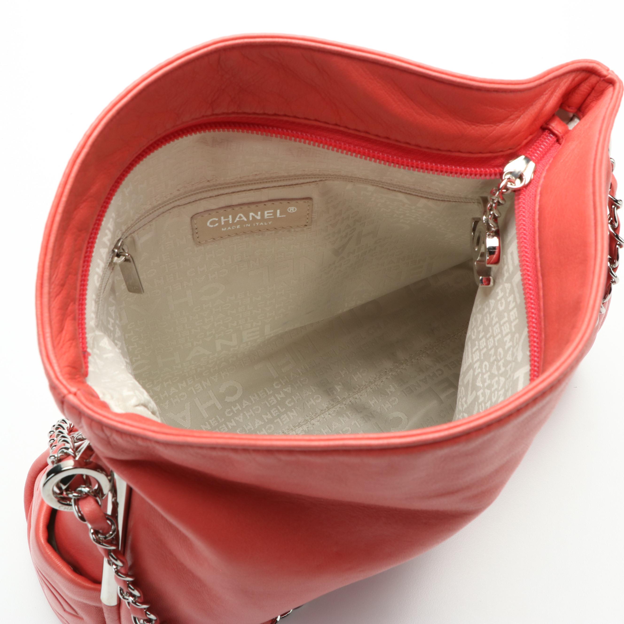 Chanel Ultimate Soft Hobo Bag in Pink Lambskin with Interwoven Chain Link Straps