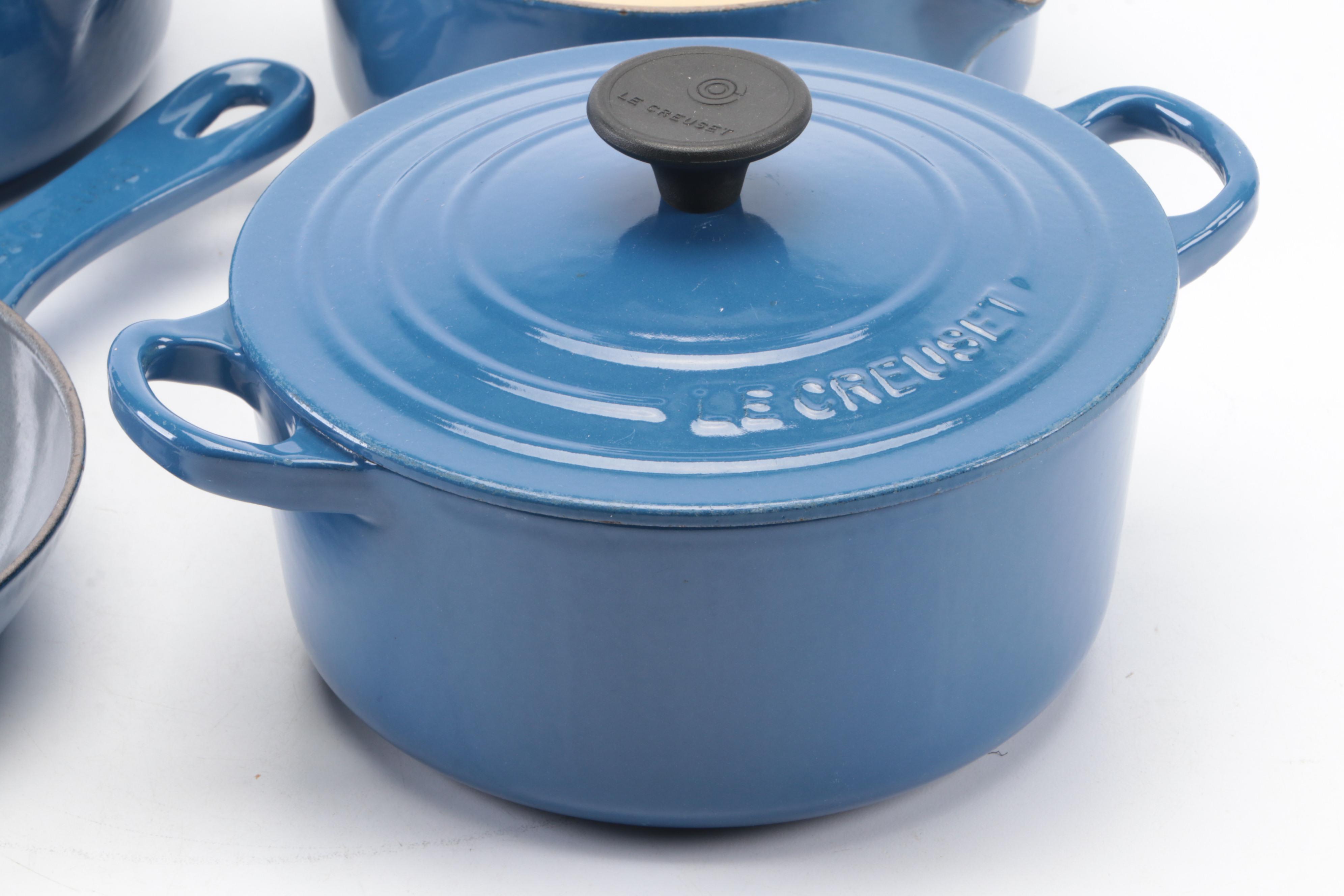 Le Creuset Cast Iron Enamel Pots and Pans with Stoneware Ramekins