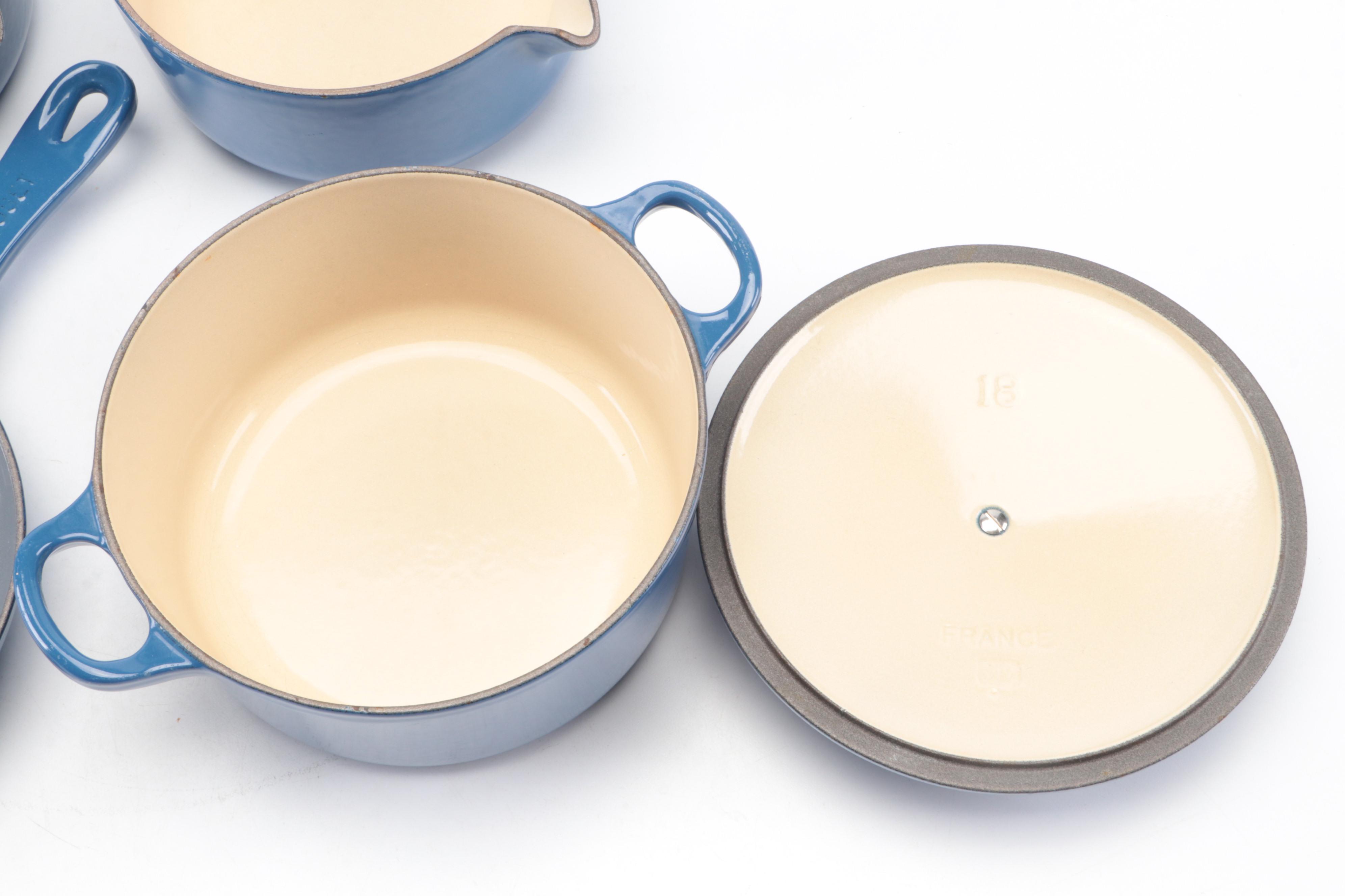 Le Creuset Cast Iron Enamel Pots and Pans with Stoneware Ramekins