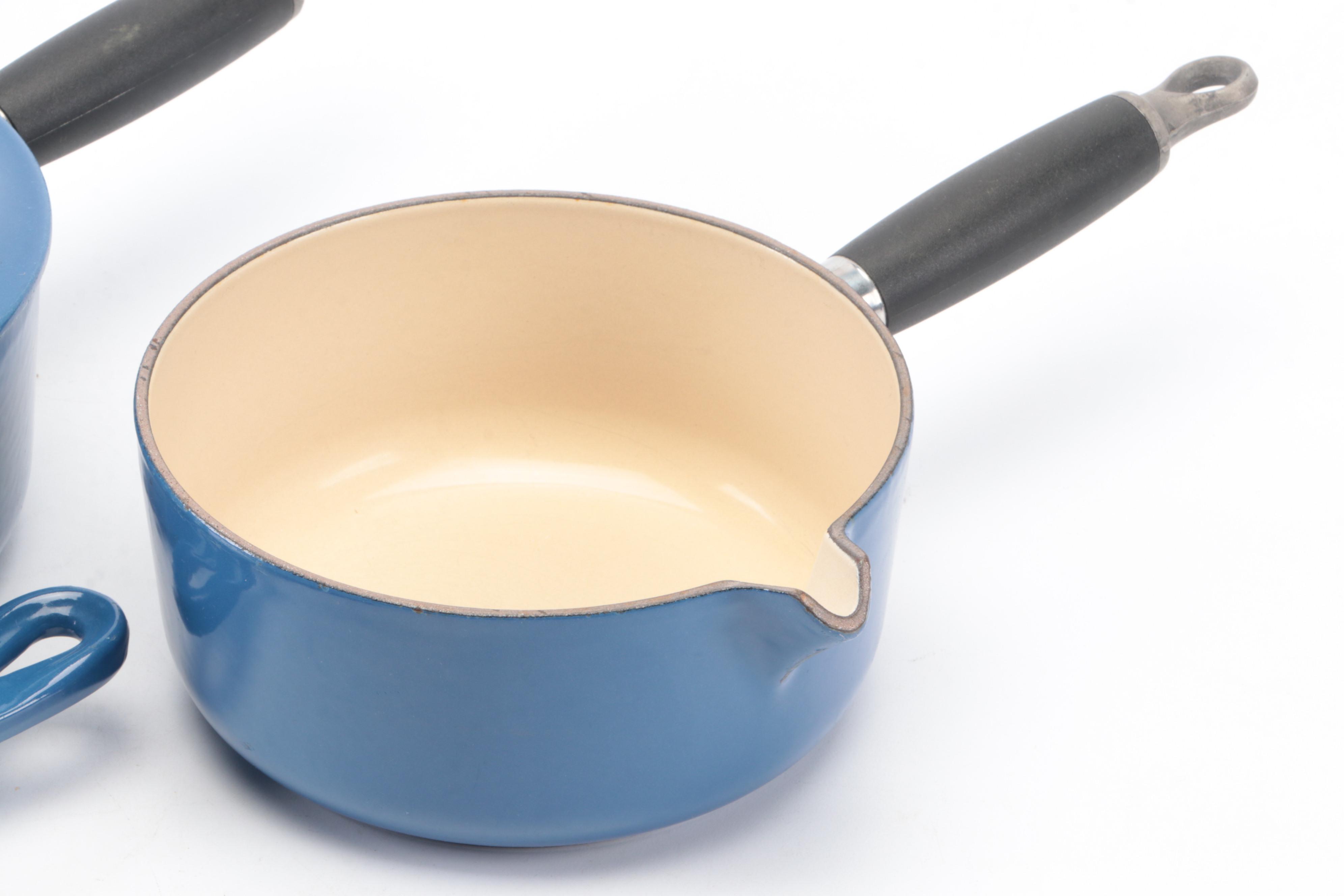 Le Creuset Cast Iron Enamel Pots and Pans with Stoneware Ramekins