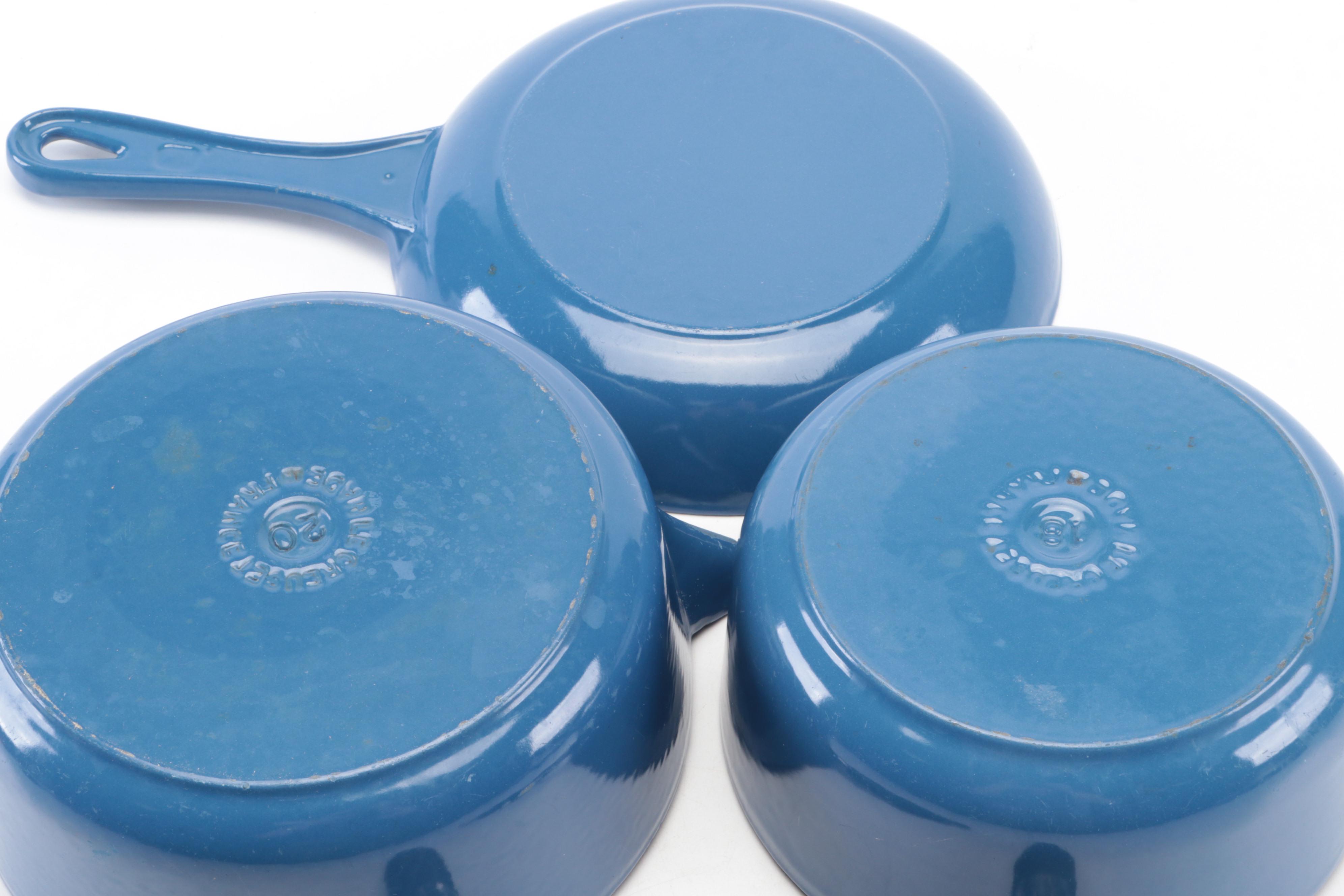 Le Creuset Cast Iron Enamel Pots and Pans with Stoneware Ramekins