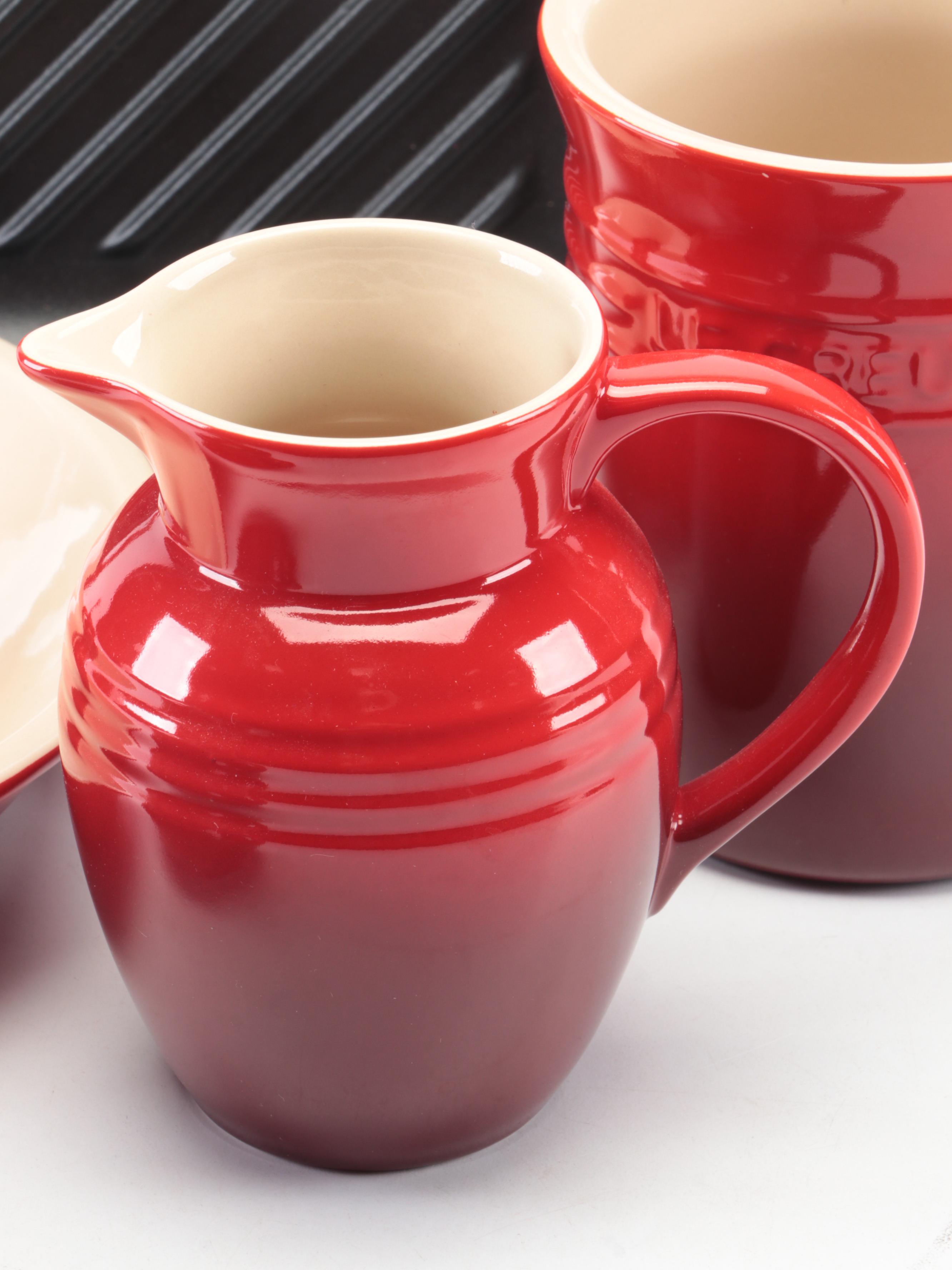 Le Creuset Cast Iron Enamel Grill Pan and Stoneware Kitchenware EBTH