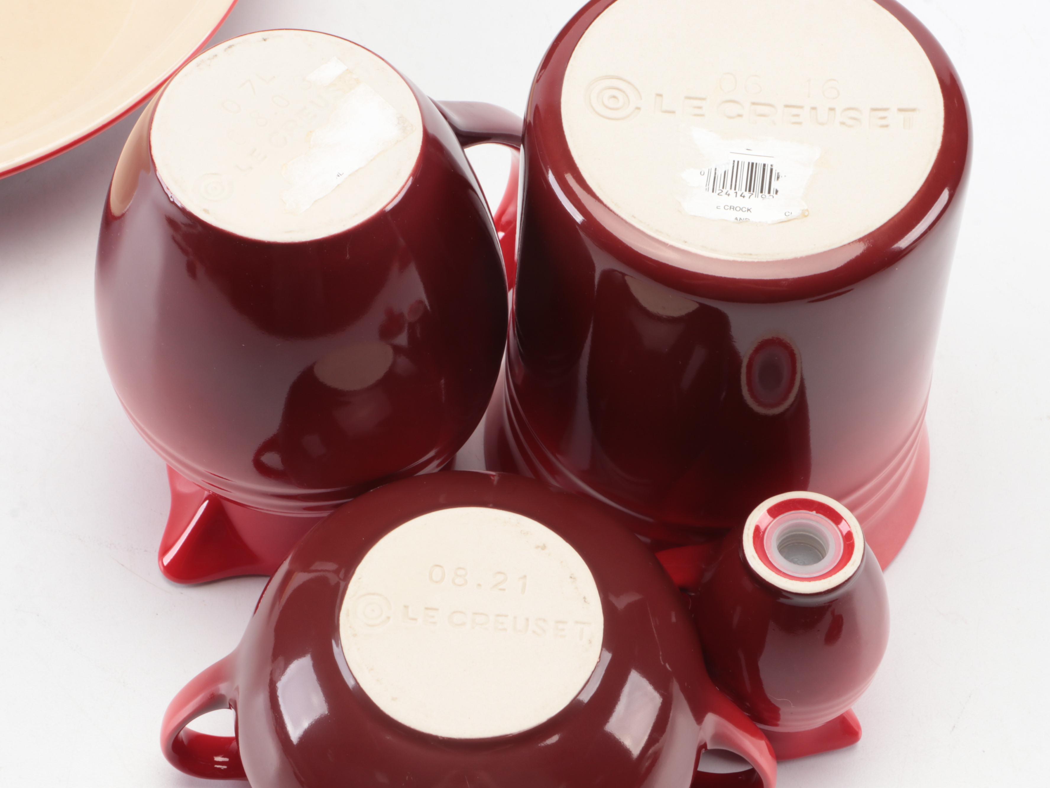 Le Creuset Cast Iron Enamel Grill Pan and Stoneware Kitchenware EBTH