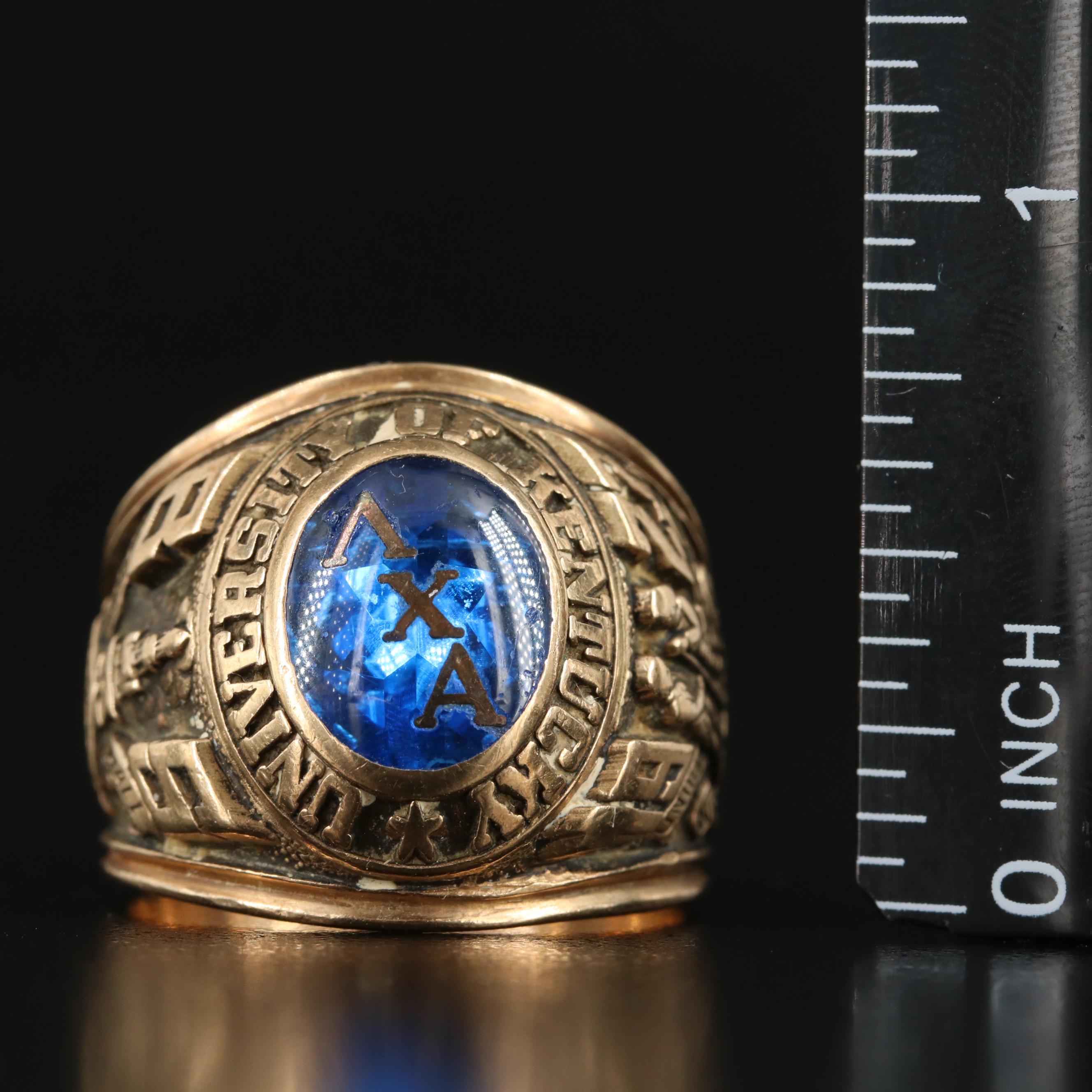 Vintage 10K Spinel University of Kentucky Class Ring