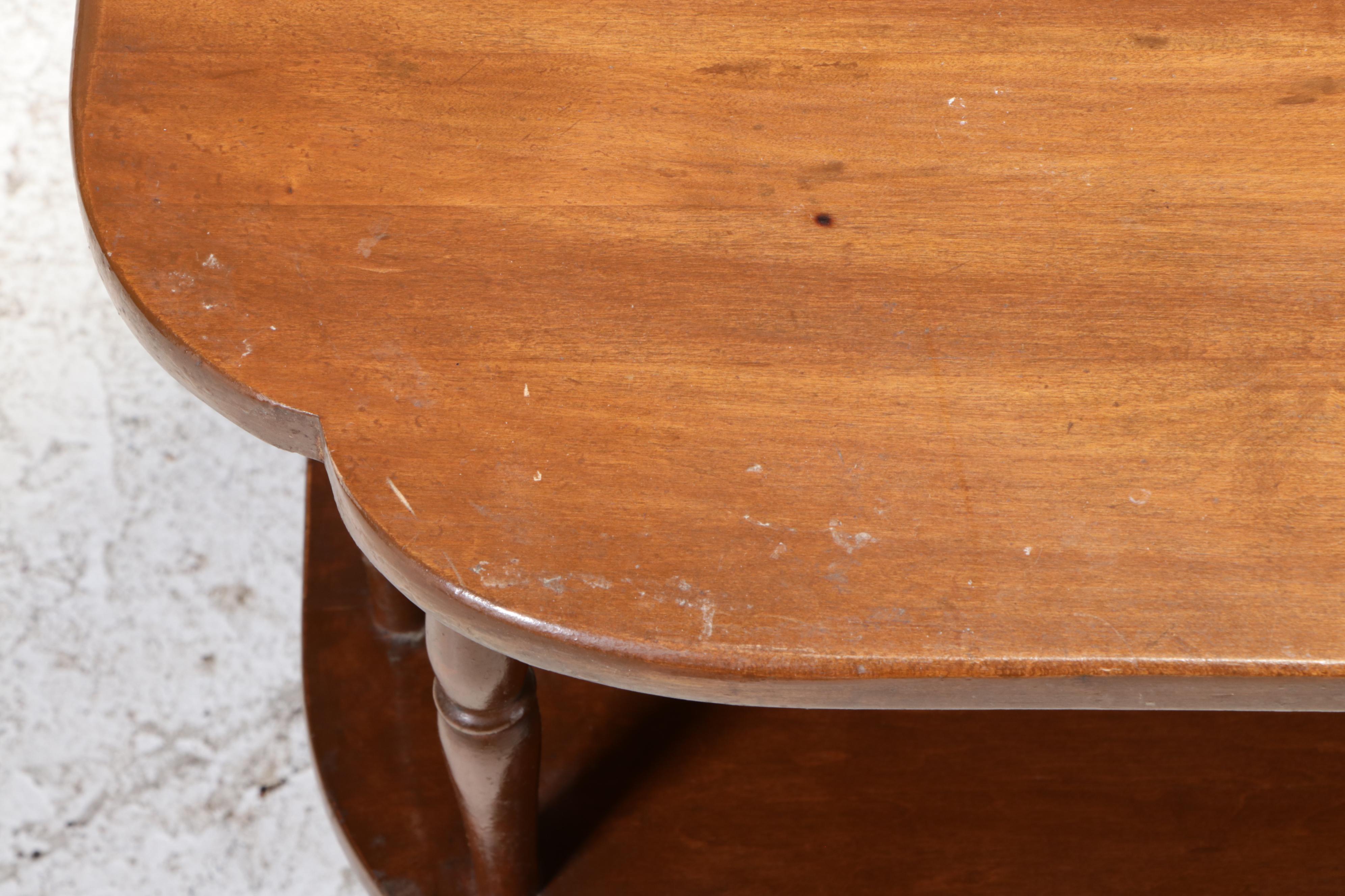 American Colonial Style Maple Tiered Table