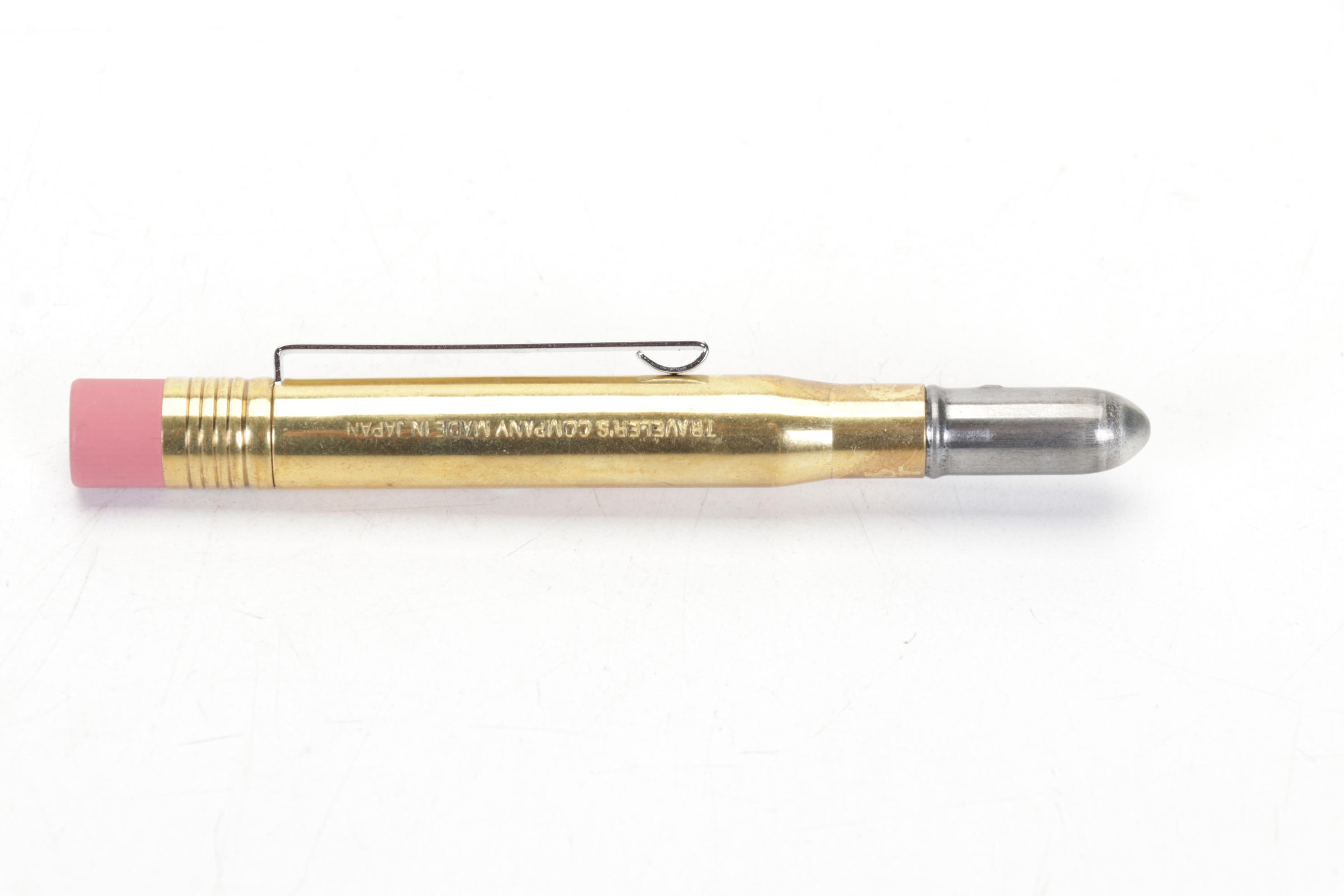 Traveler's Company and Prada Collaboration Brass Travel Pencil and Logo Charm