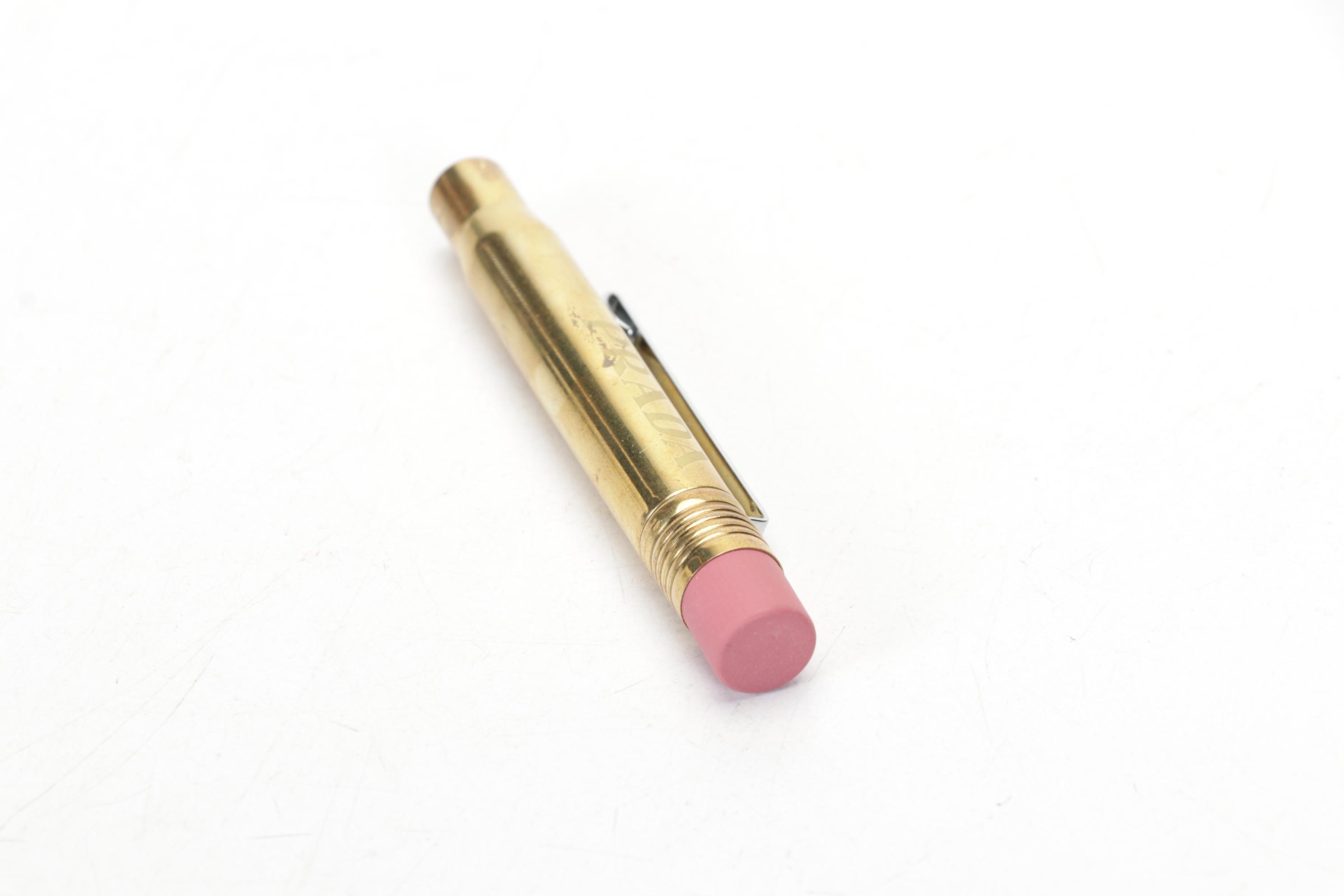 Traveler's Company and Prada Collaboration Brass Travel Pencil and Logo Charm