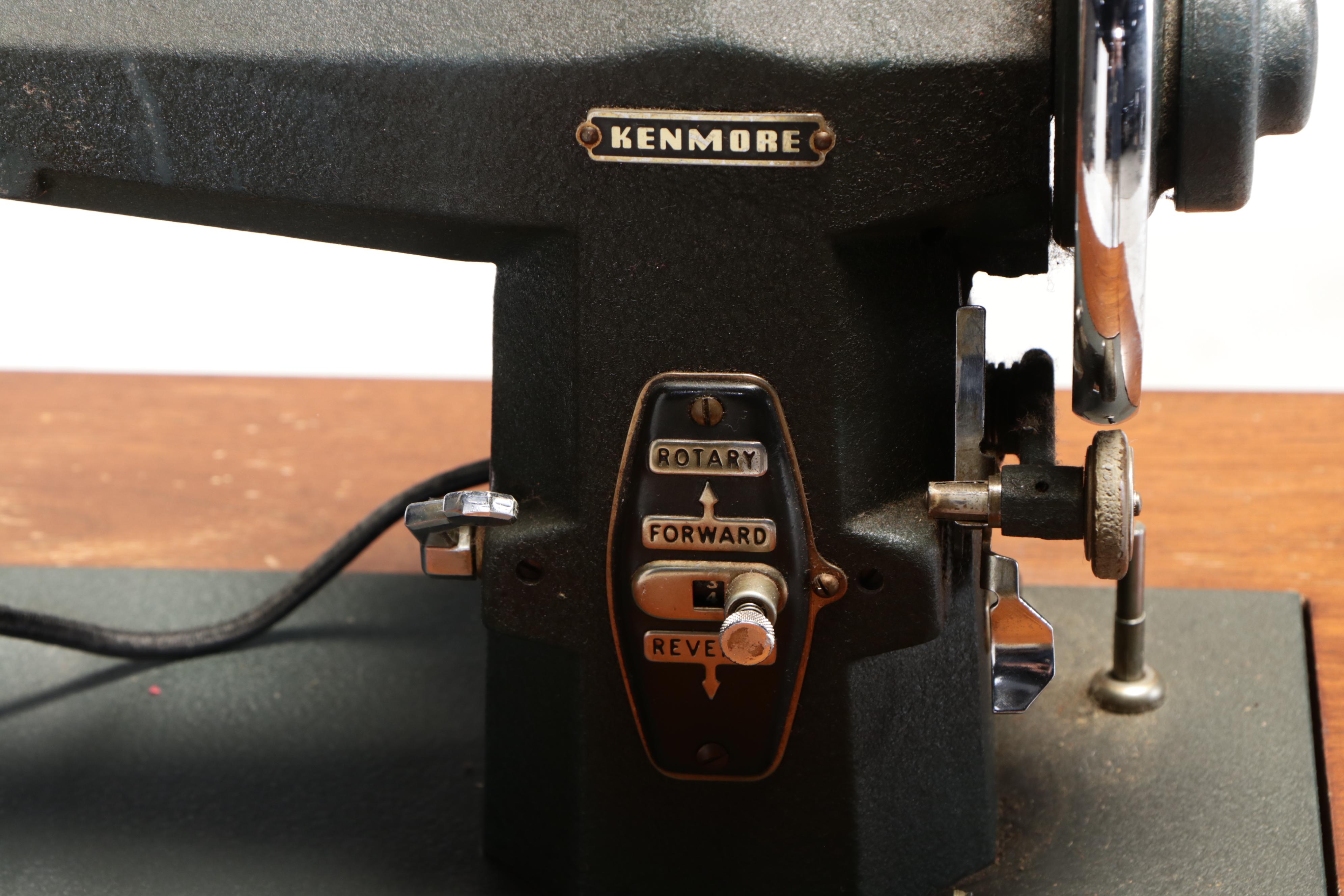 Kenmore E-6354 Electric Sewing Machine with Table, Mid-20th Century