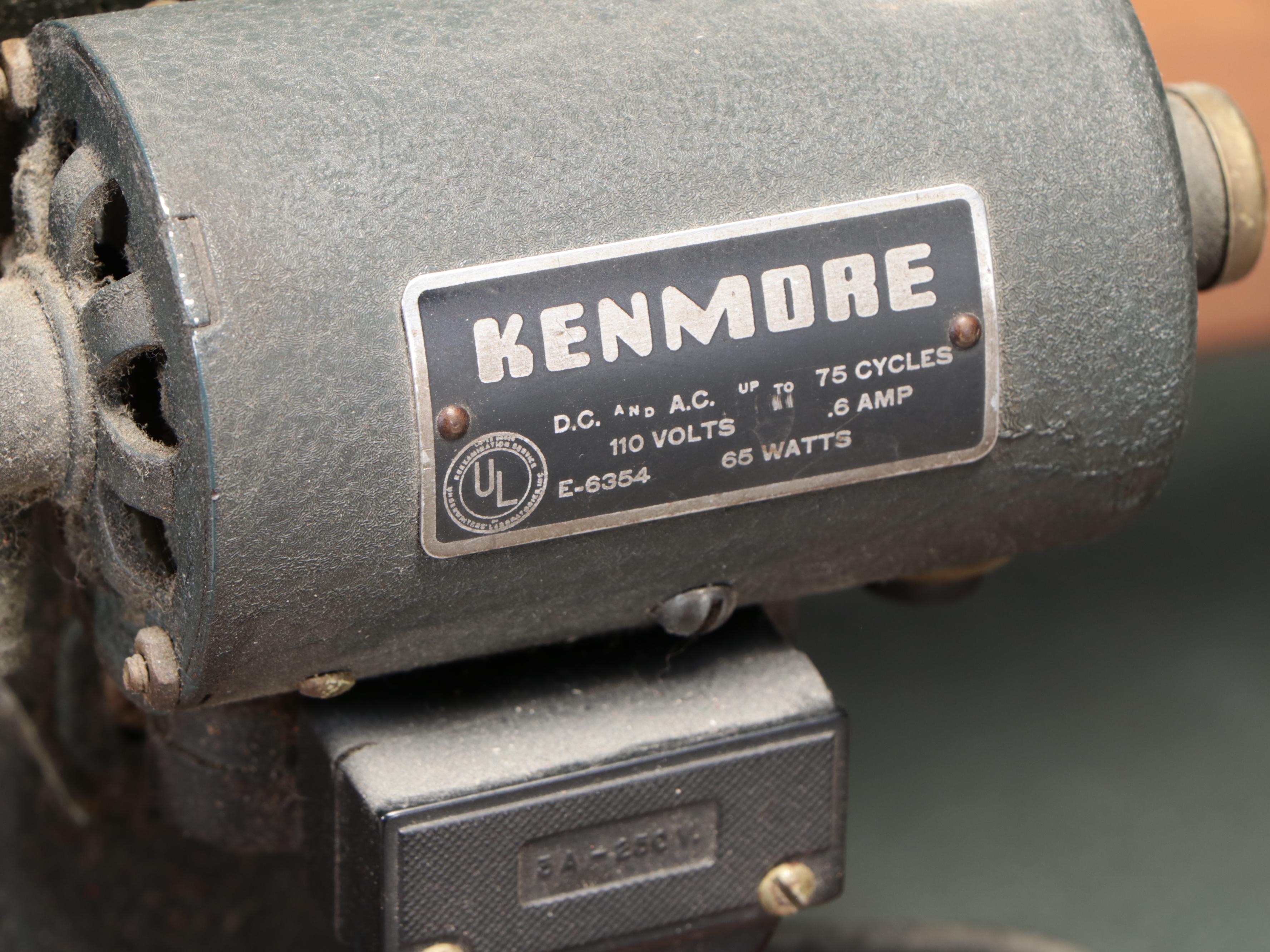 Kenmore E-6354 Electric Sewing Machine with Table, Mid-20th Century