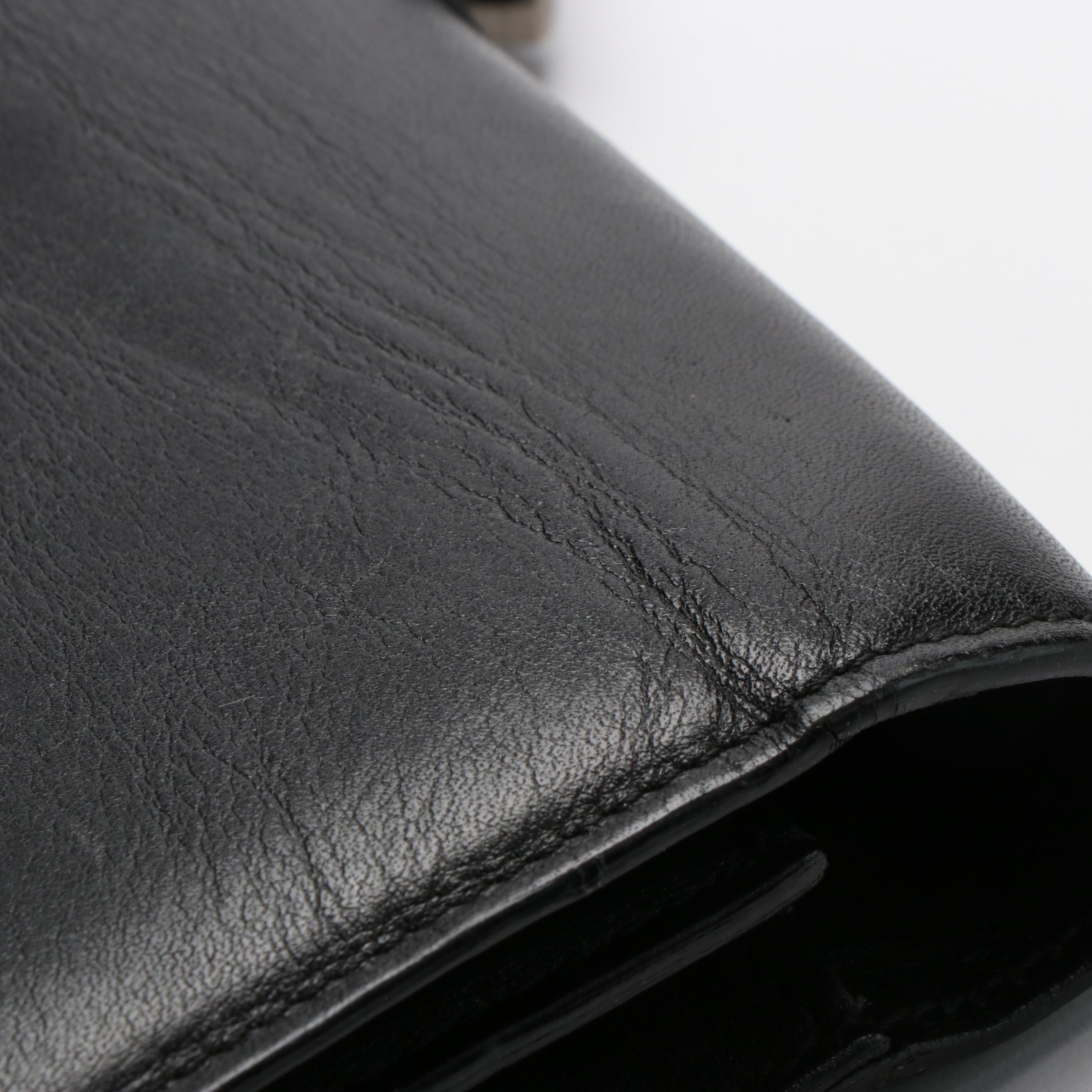 Versace Black Leather Briefcase