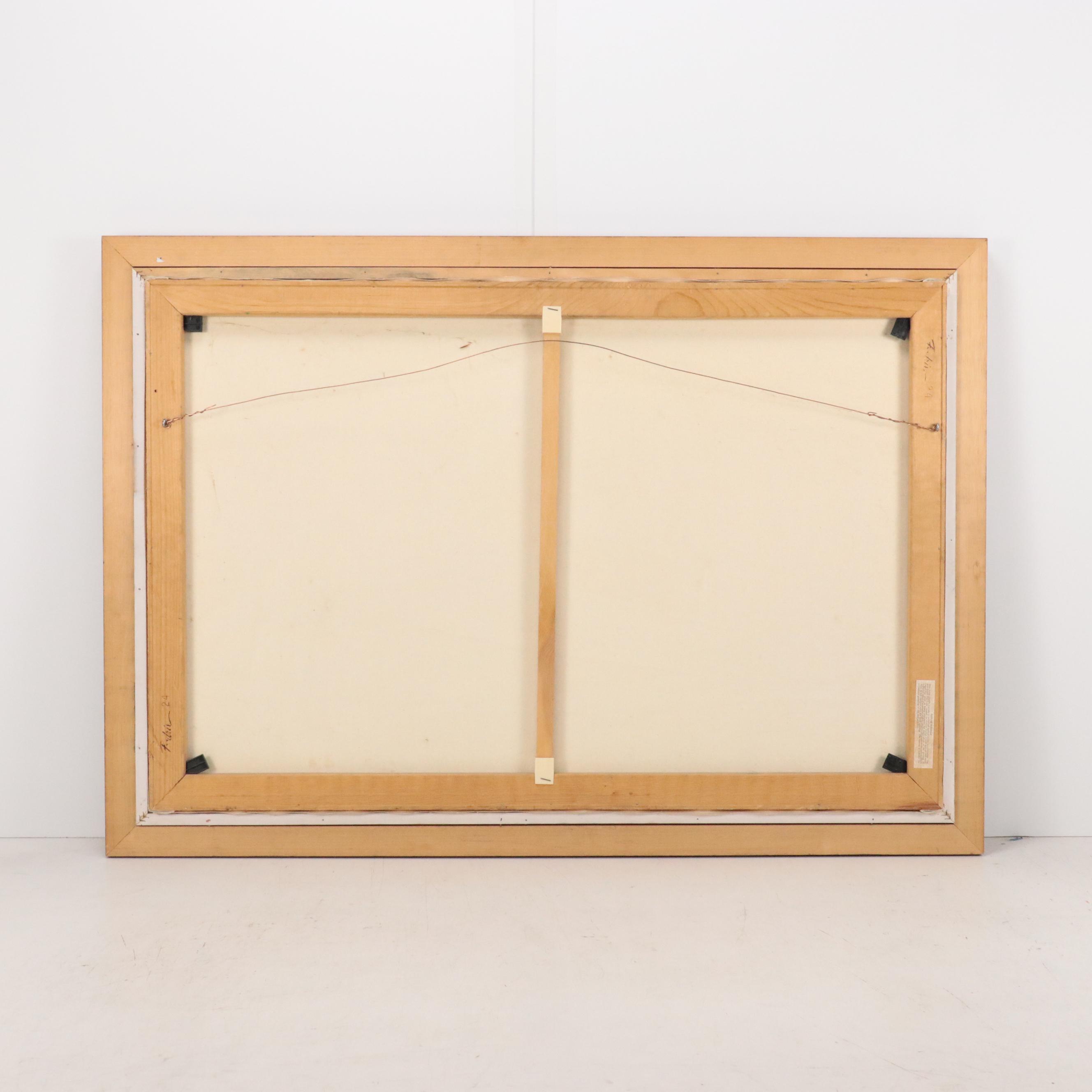 James A. Mitchell Oil Painting of Two Ships