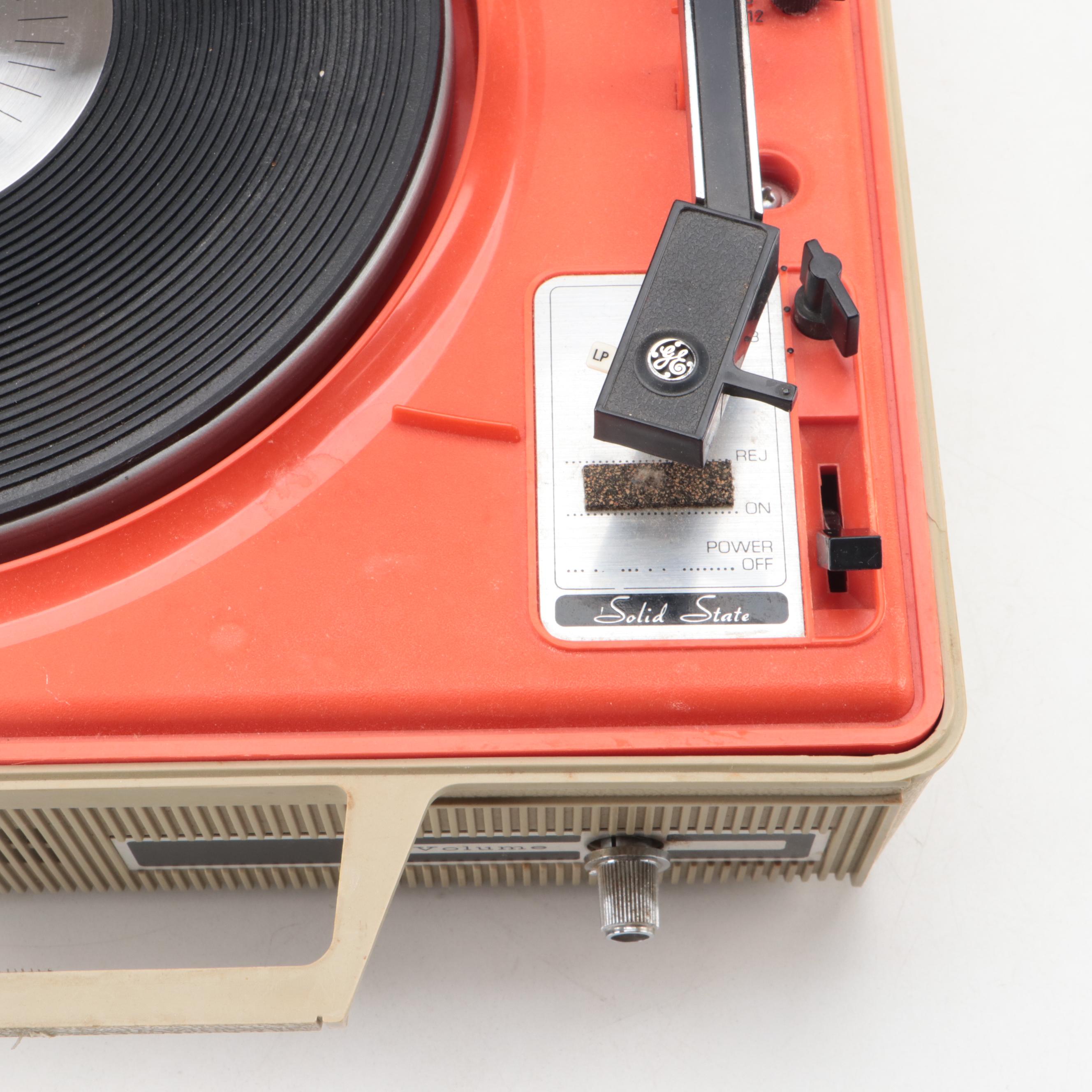 General Electric Automatic Portable Record Player, Mid-20th Century