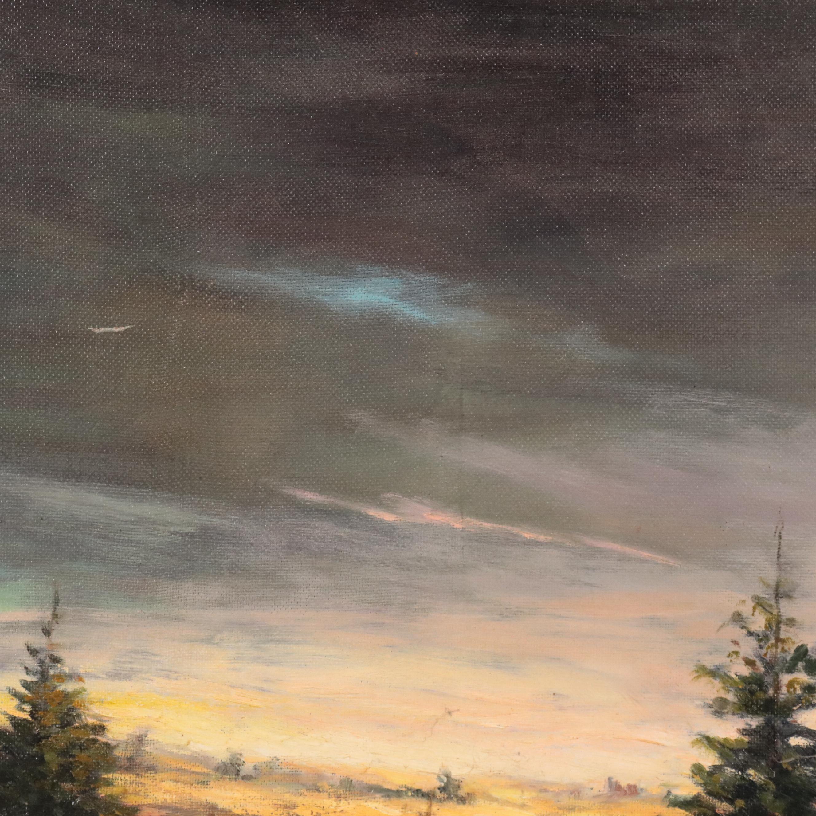 Sunset Landscape Oil Painting