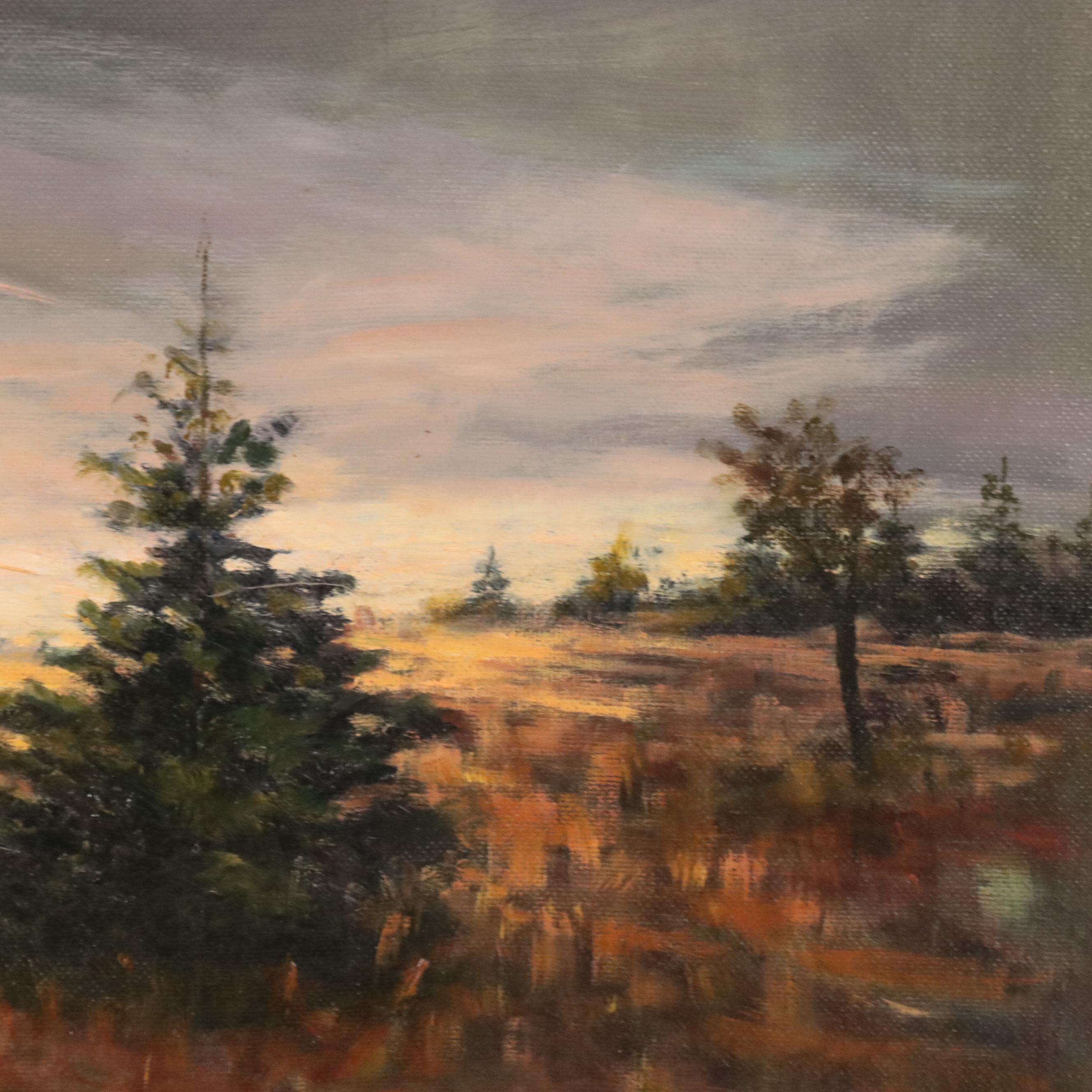 Sunset Landscape Oil Painting