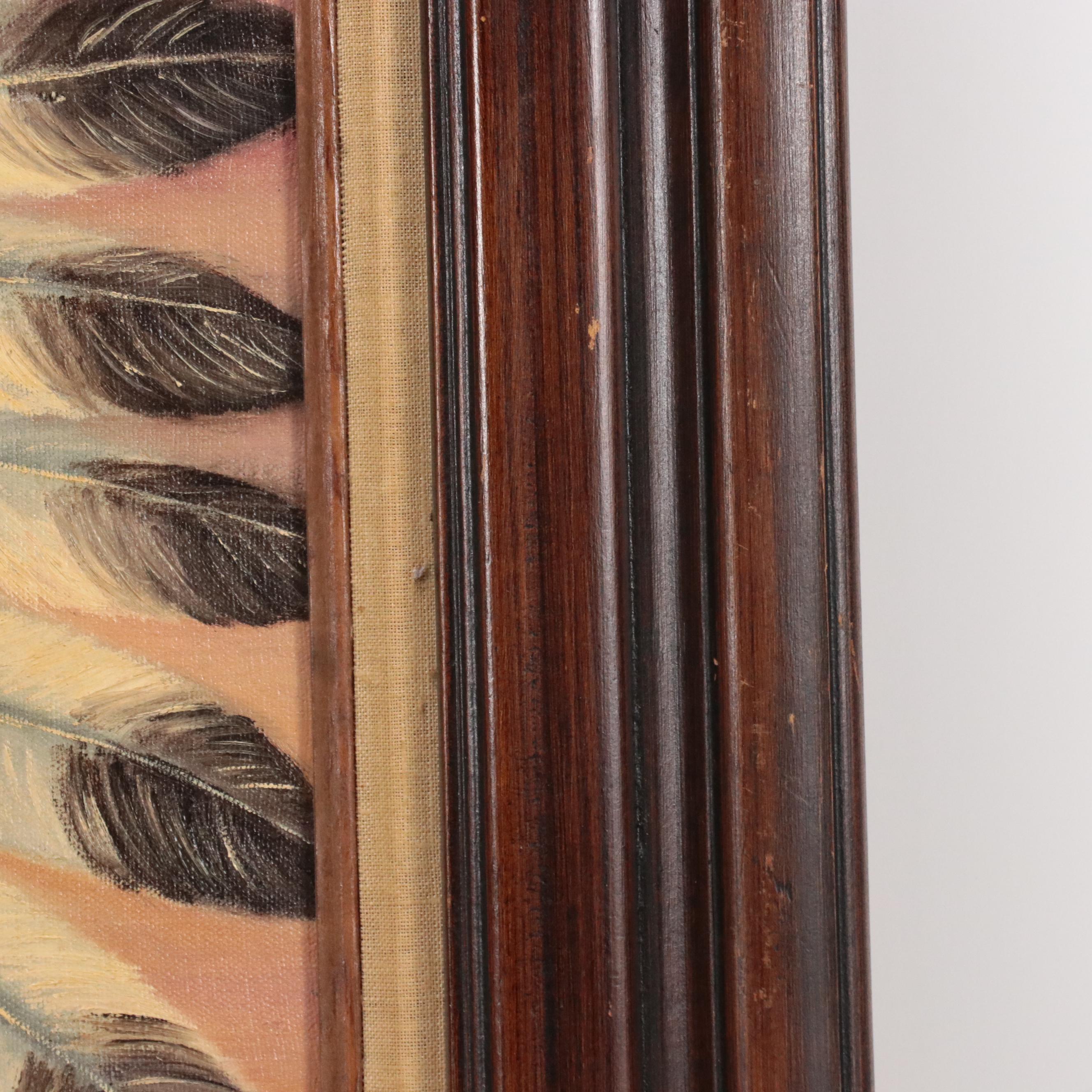 Portrait Oil Painting of Native American Chief Portrait