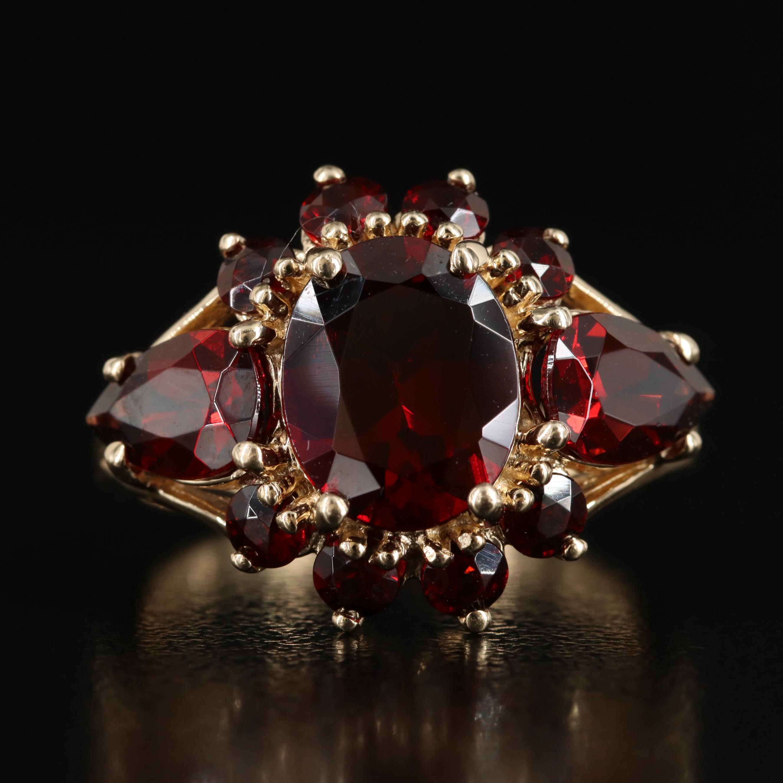 10K Garnet Ring