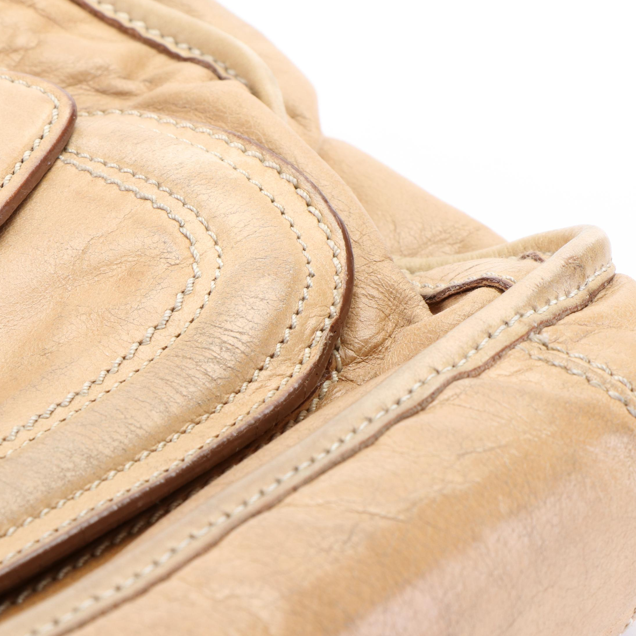 Chloe Beige Bay Leather Satchel Handbag