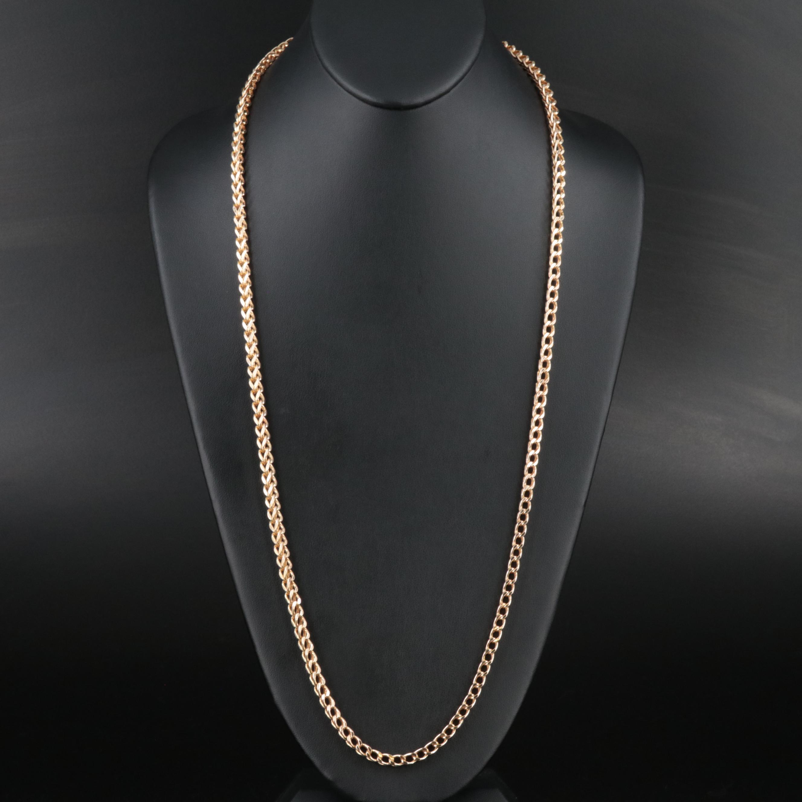 10K Foxtail Link Chain Necklace