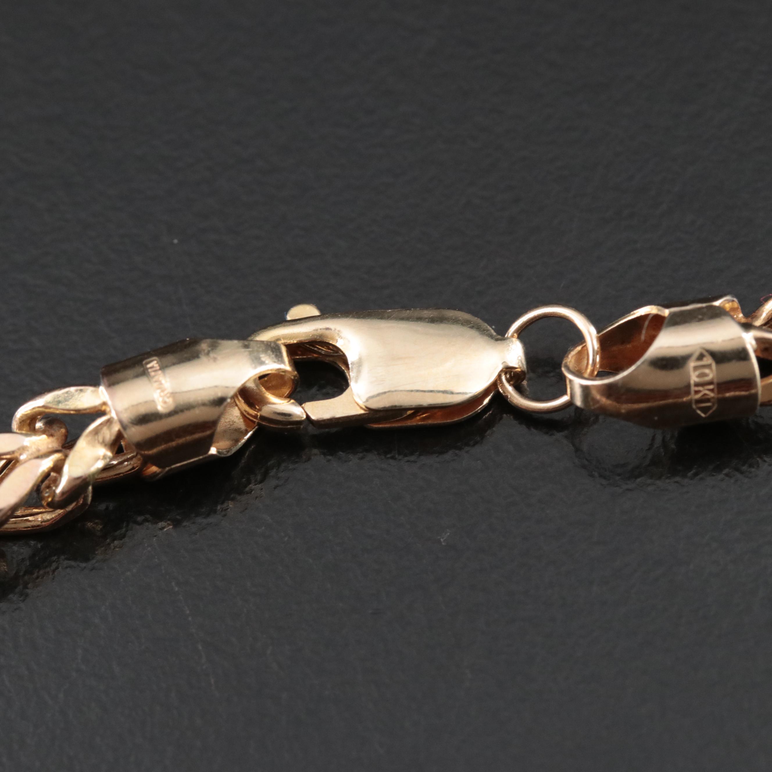 10K Foxtail Link Chain Necklace EBTH