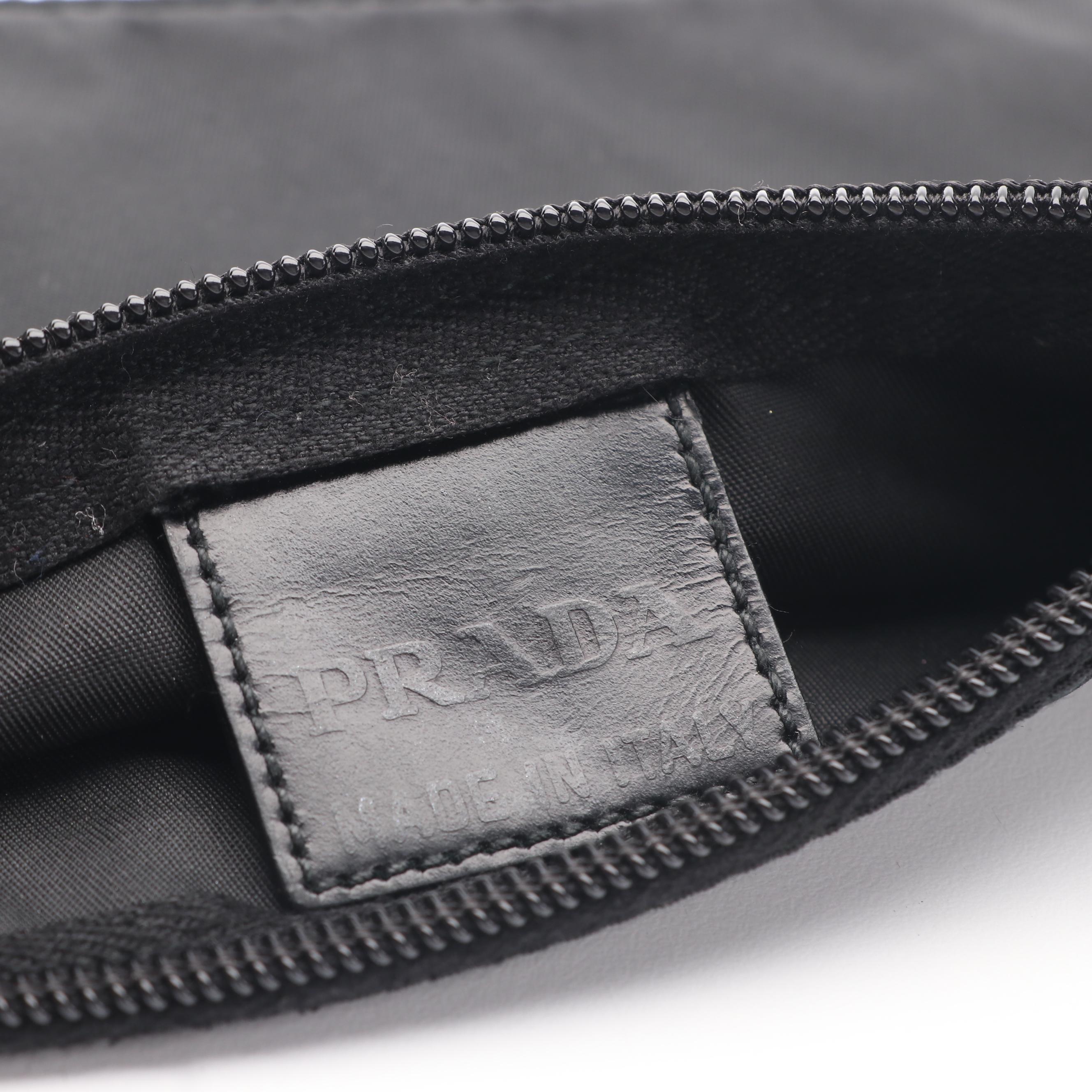 Prada Tessuto Black Nylon Clutch Bag