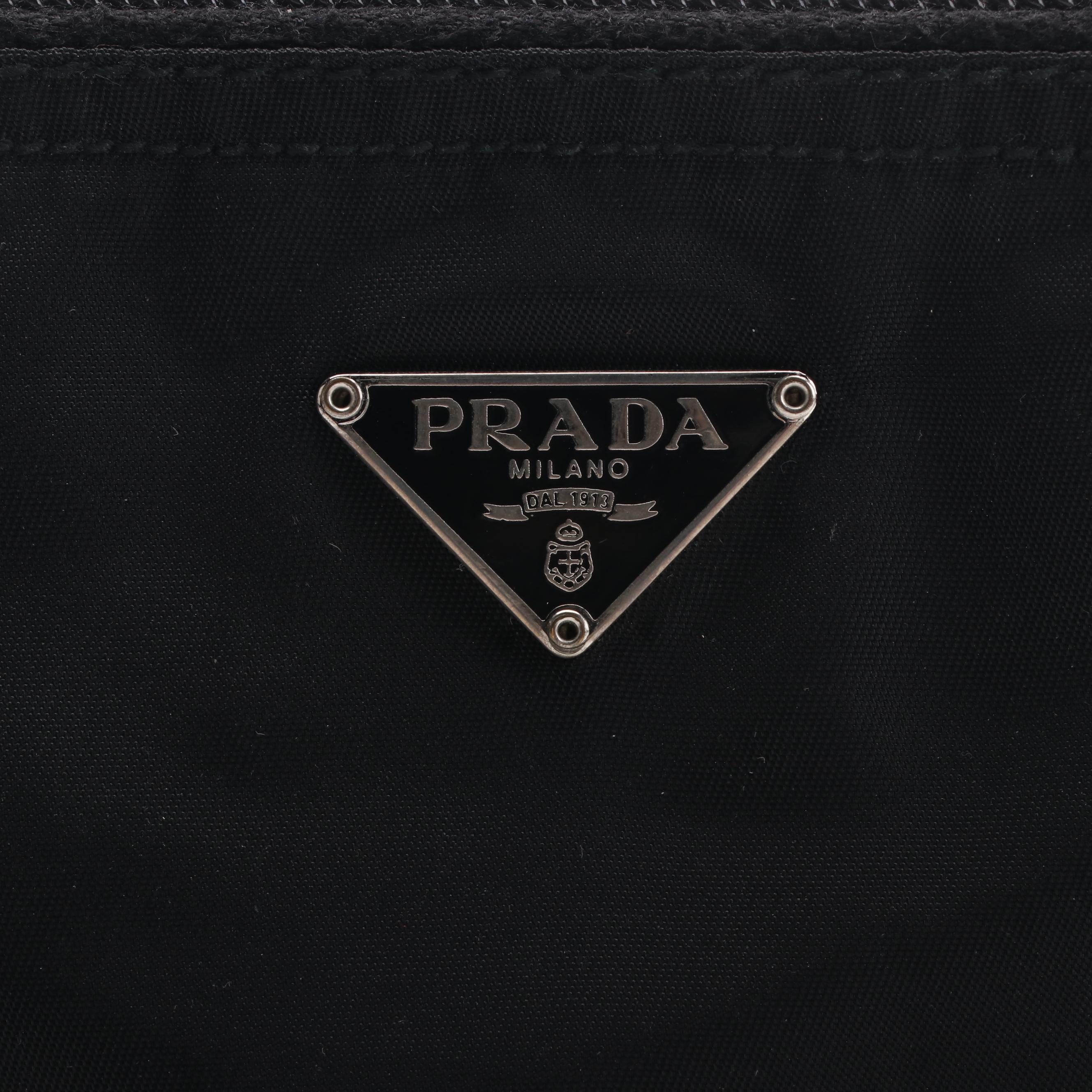 Prada Tessuto Black Nylon Clutch Bag