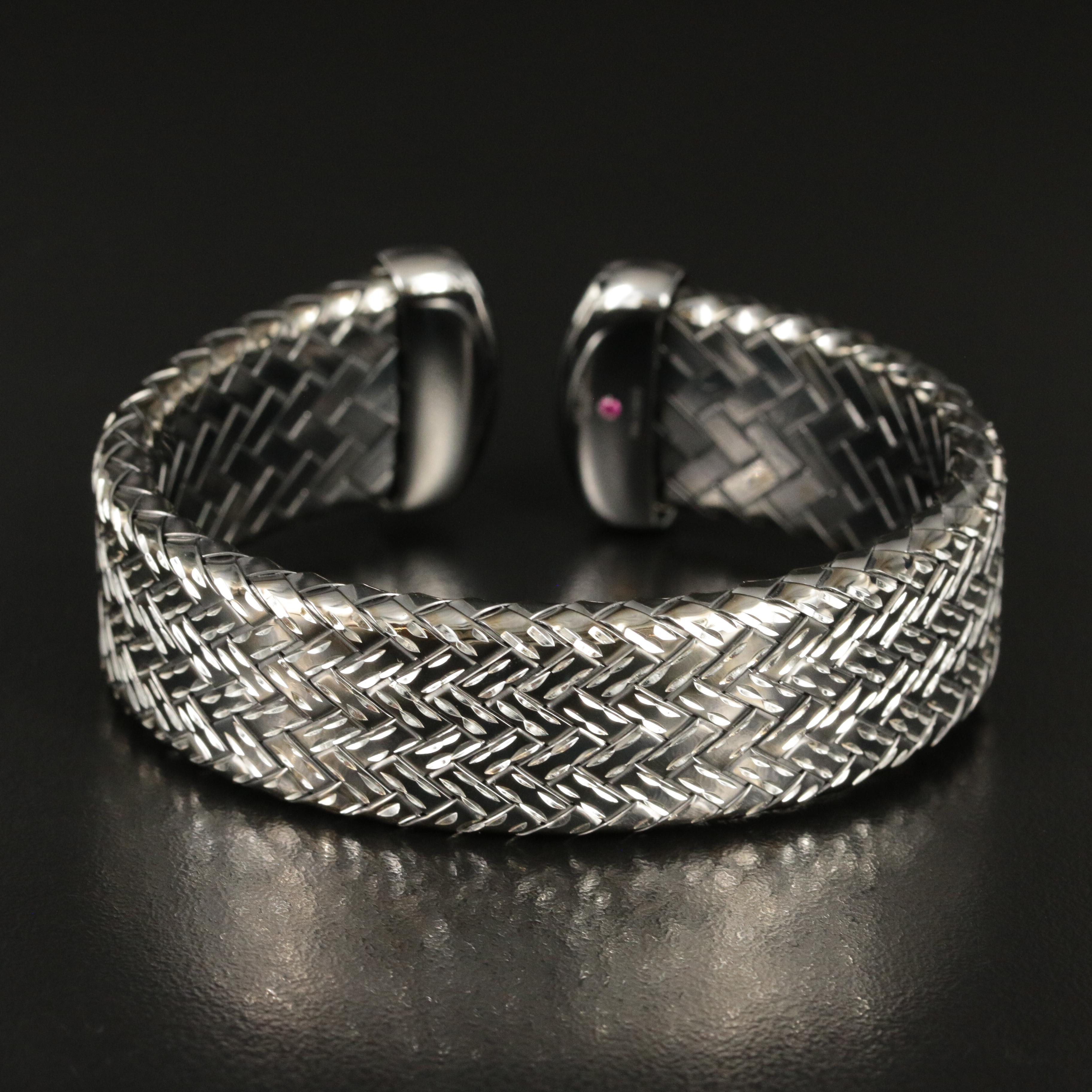 Roberto Coin "Fifth Season" Sterling Woven Cuff Bracelet