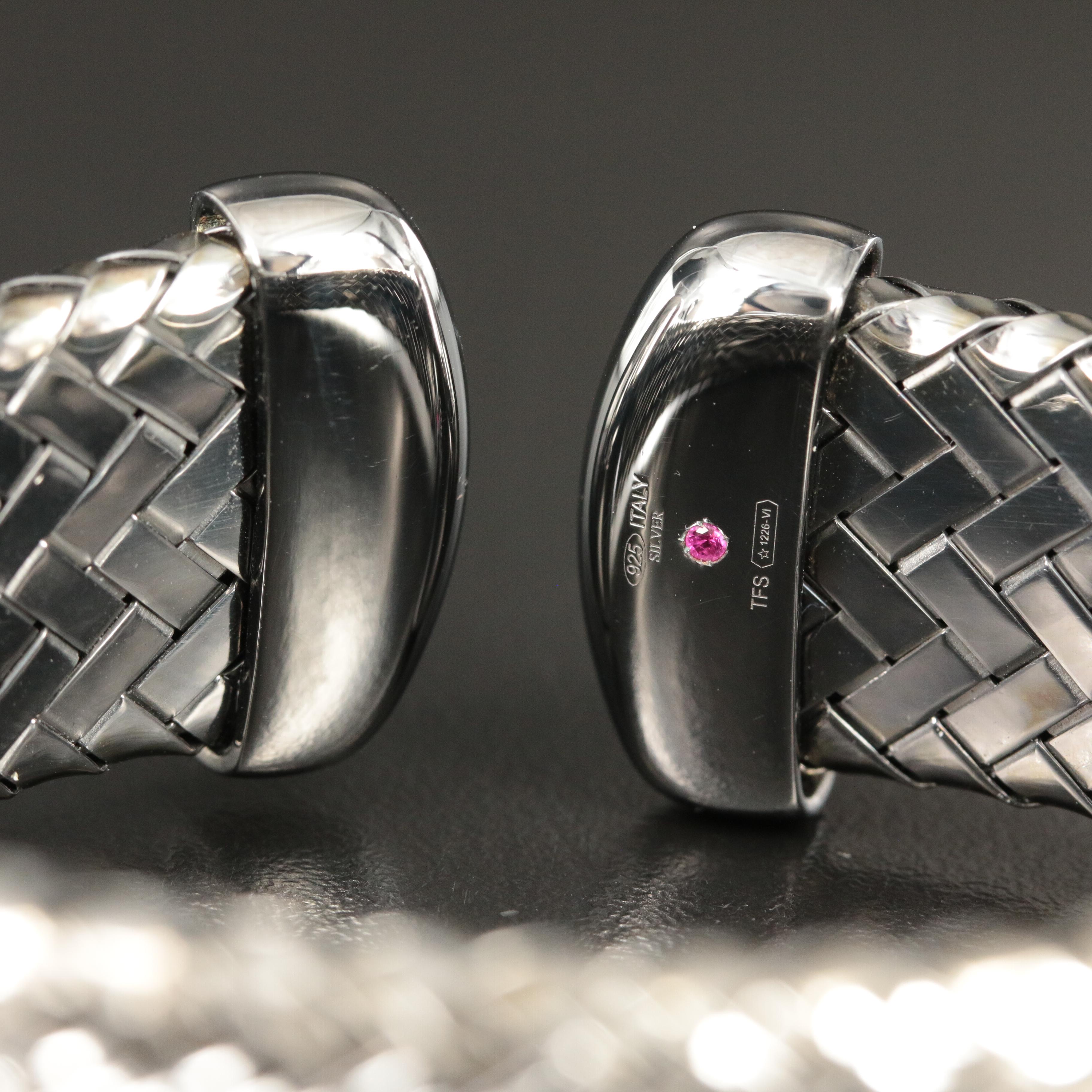 Roberto Coin "Fifth Season" Sterling Woven Cuff Bracelet