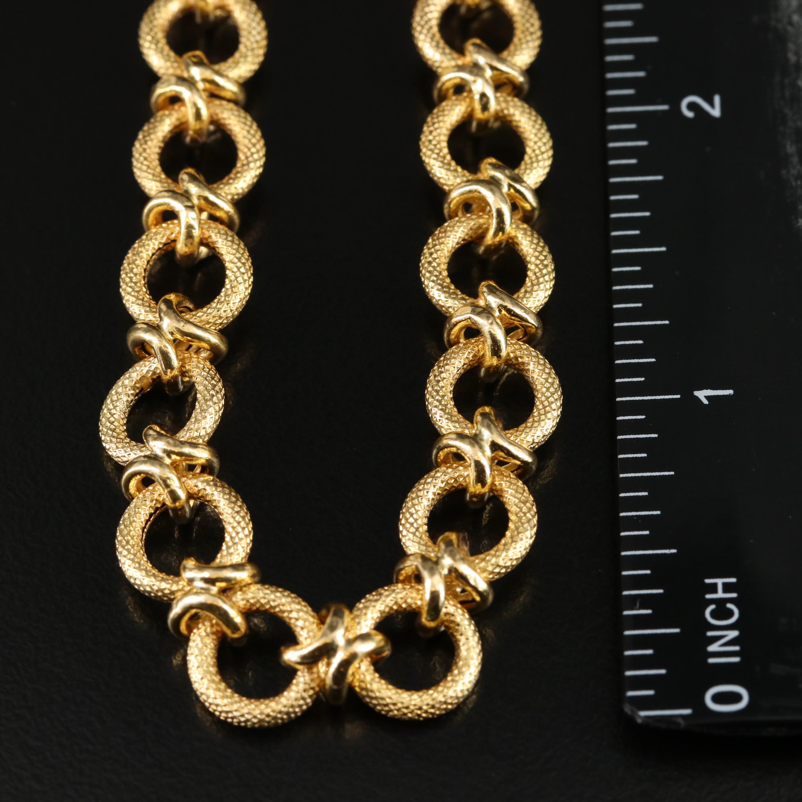 18K Fancy Link Necklace