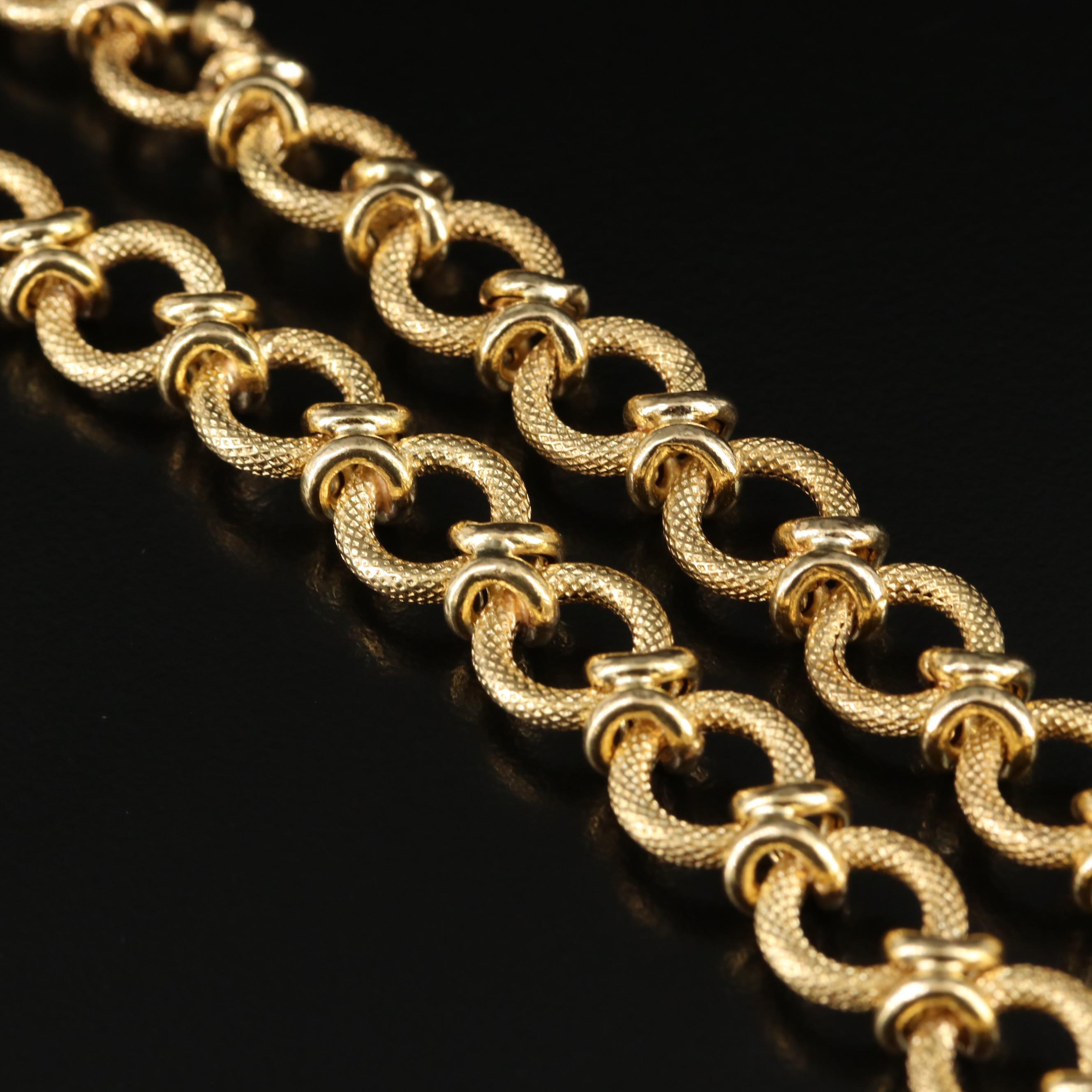 18K Fancy Link Necklace