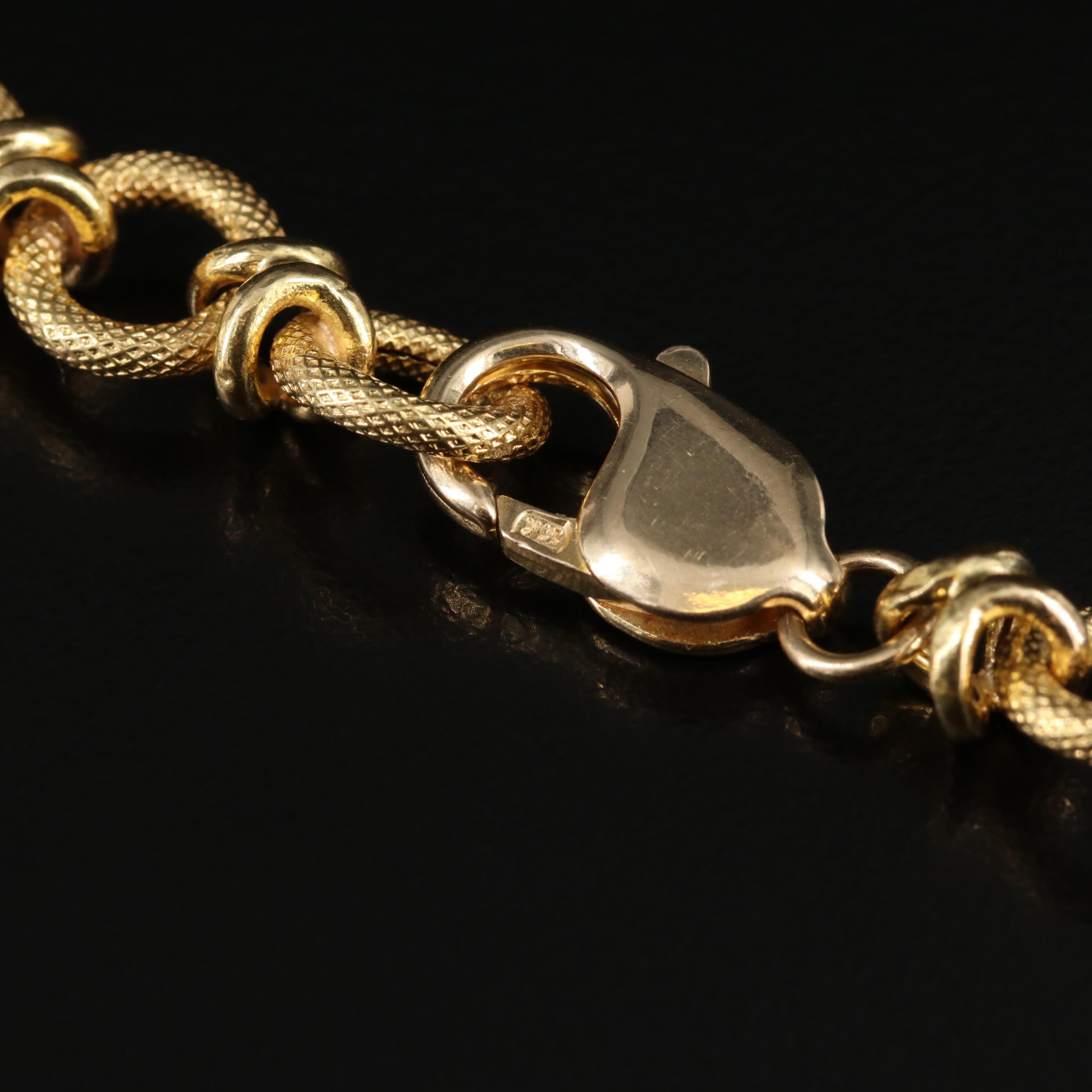 18K Fancy Link Necklace