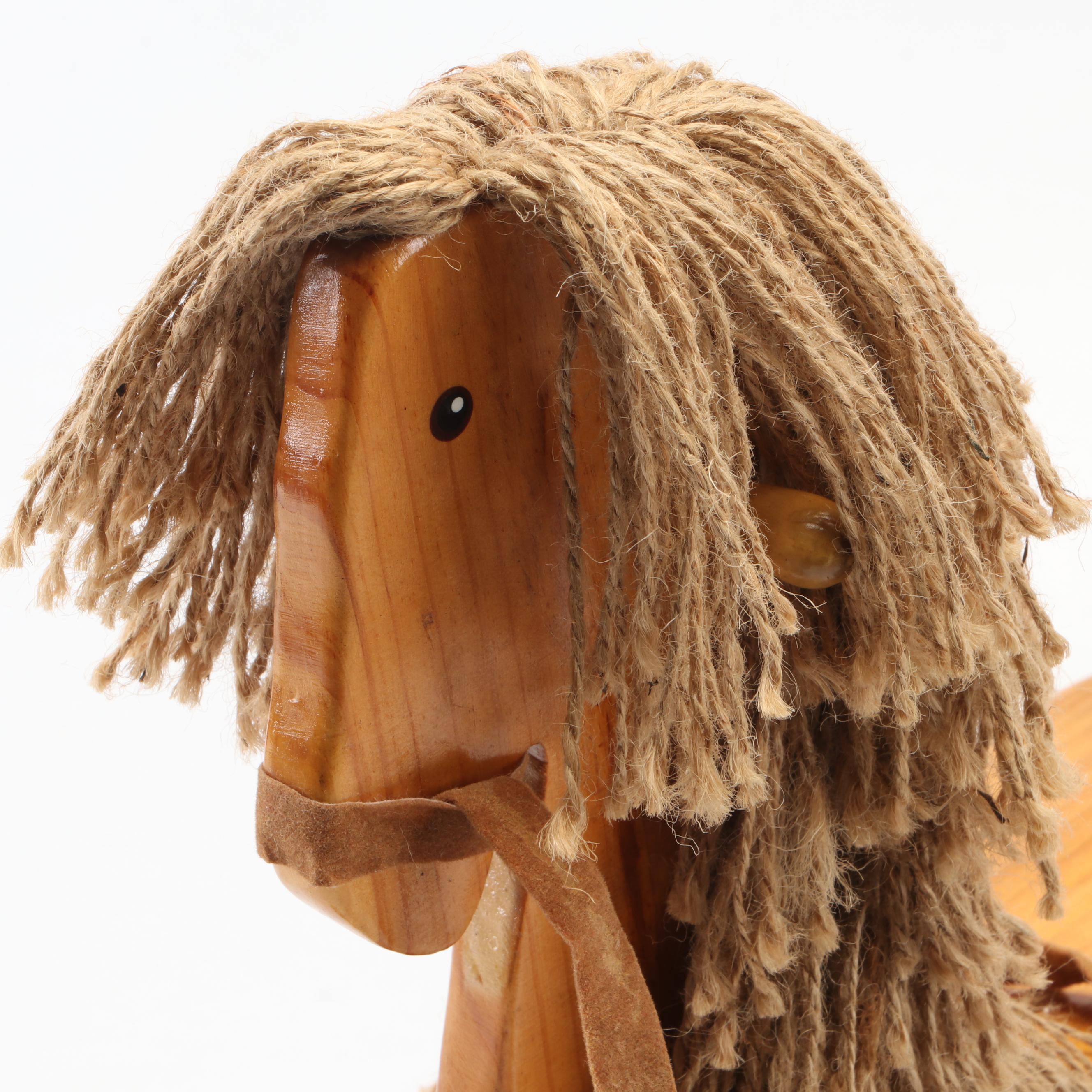 Boyds Bears Head Bean Heirloom Collection "Percy P. Pawsley" with Rocking Horse