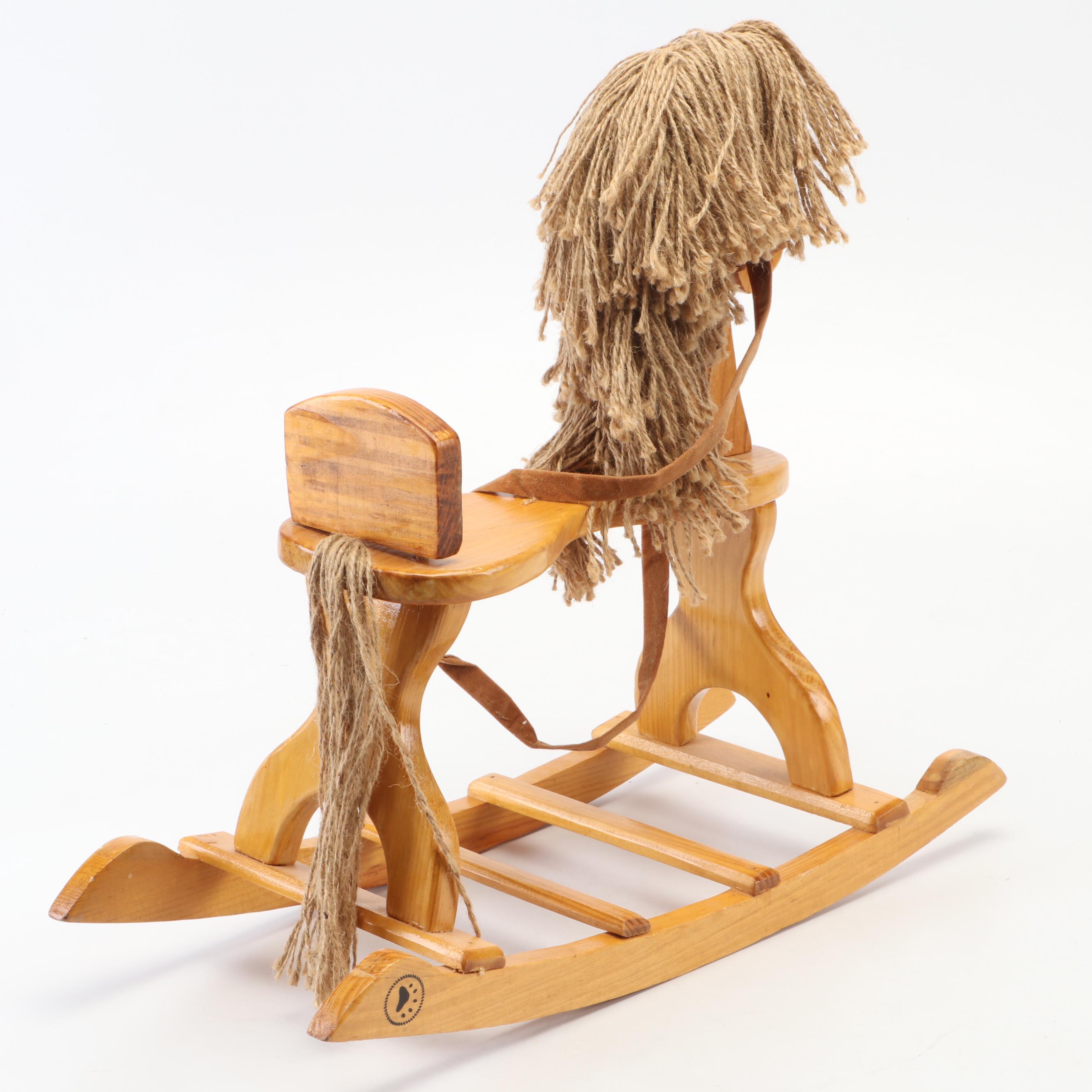 Boyds Bears Head Bean Heirloom Collection "Percy P. Pawsley" with Rocking Horse