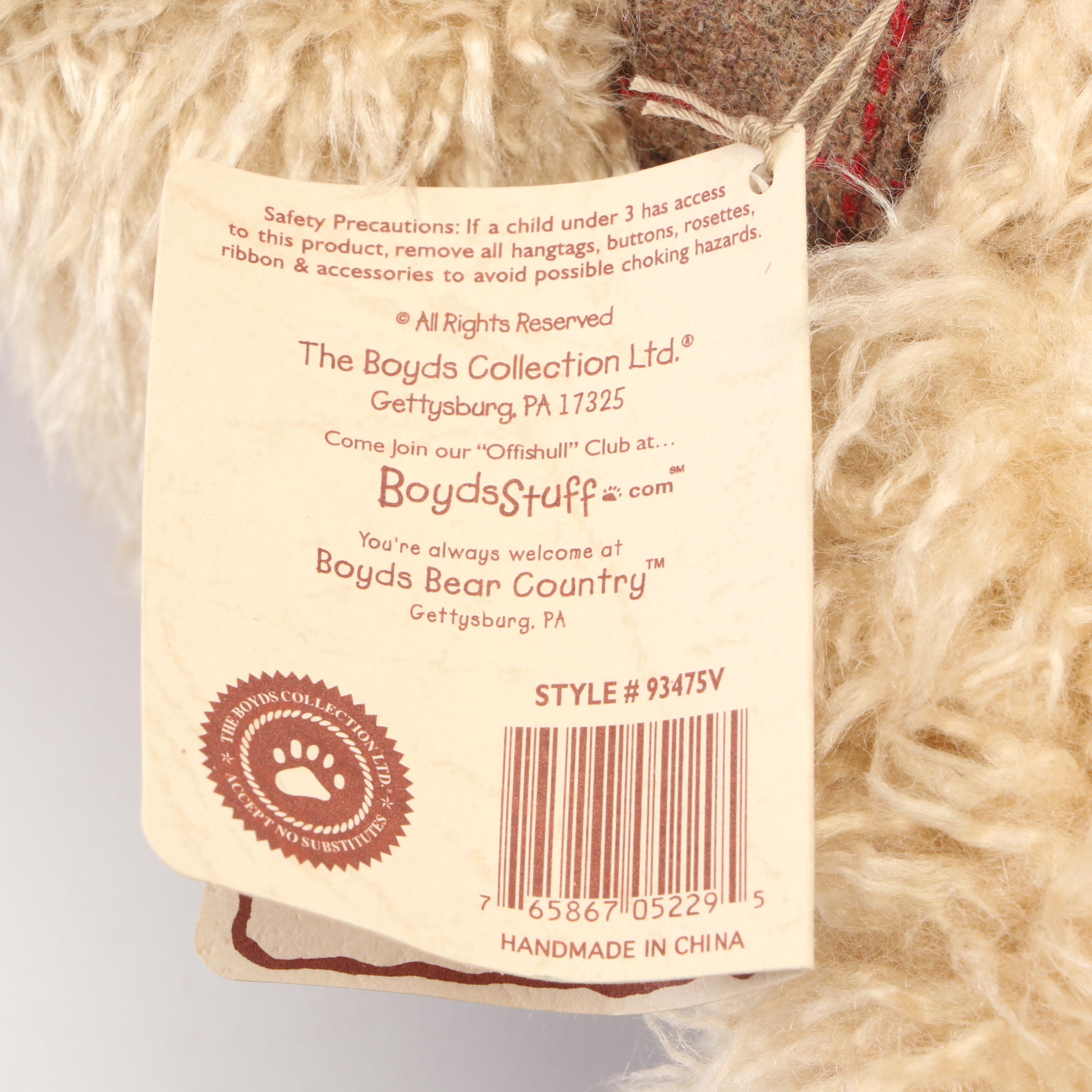 Boyds Bears Head Bean Heirloom Collection "Percy P. Pawsley" with Rocking Horse