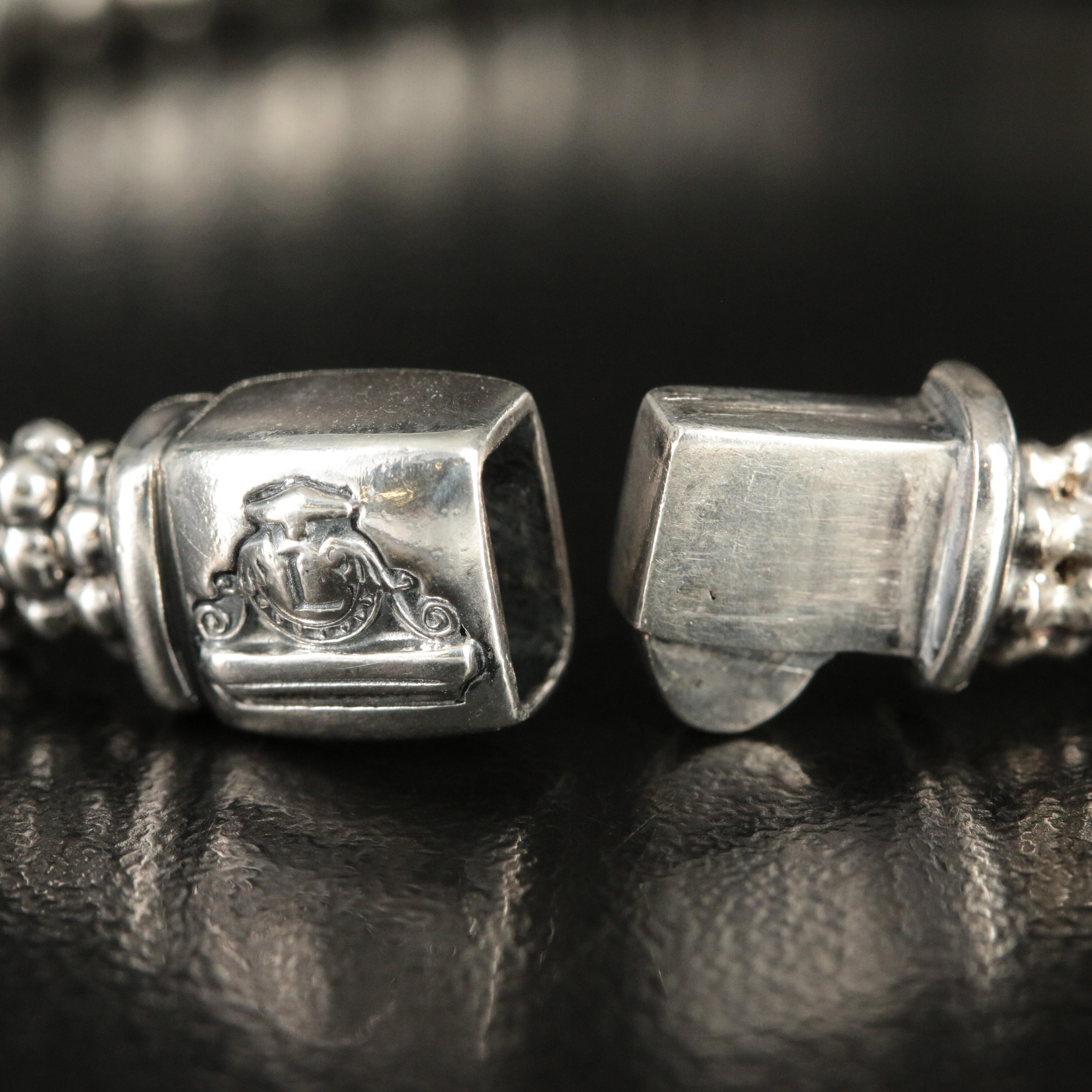 Lagos Sterling 0.11 CTW Diamond Square Station Bracelet