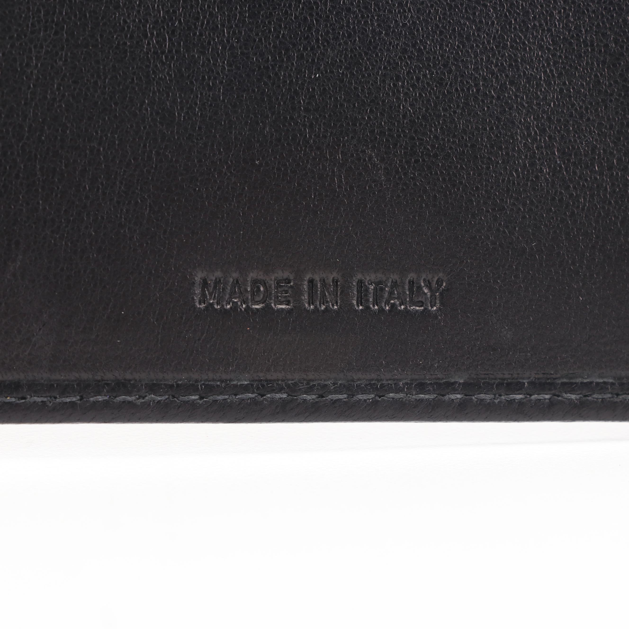 Prada Black Lambskin Bifold Wallet